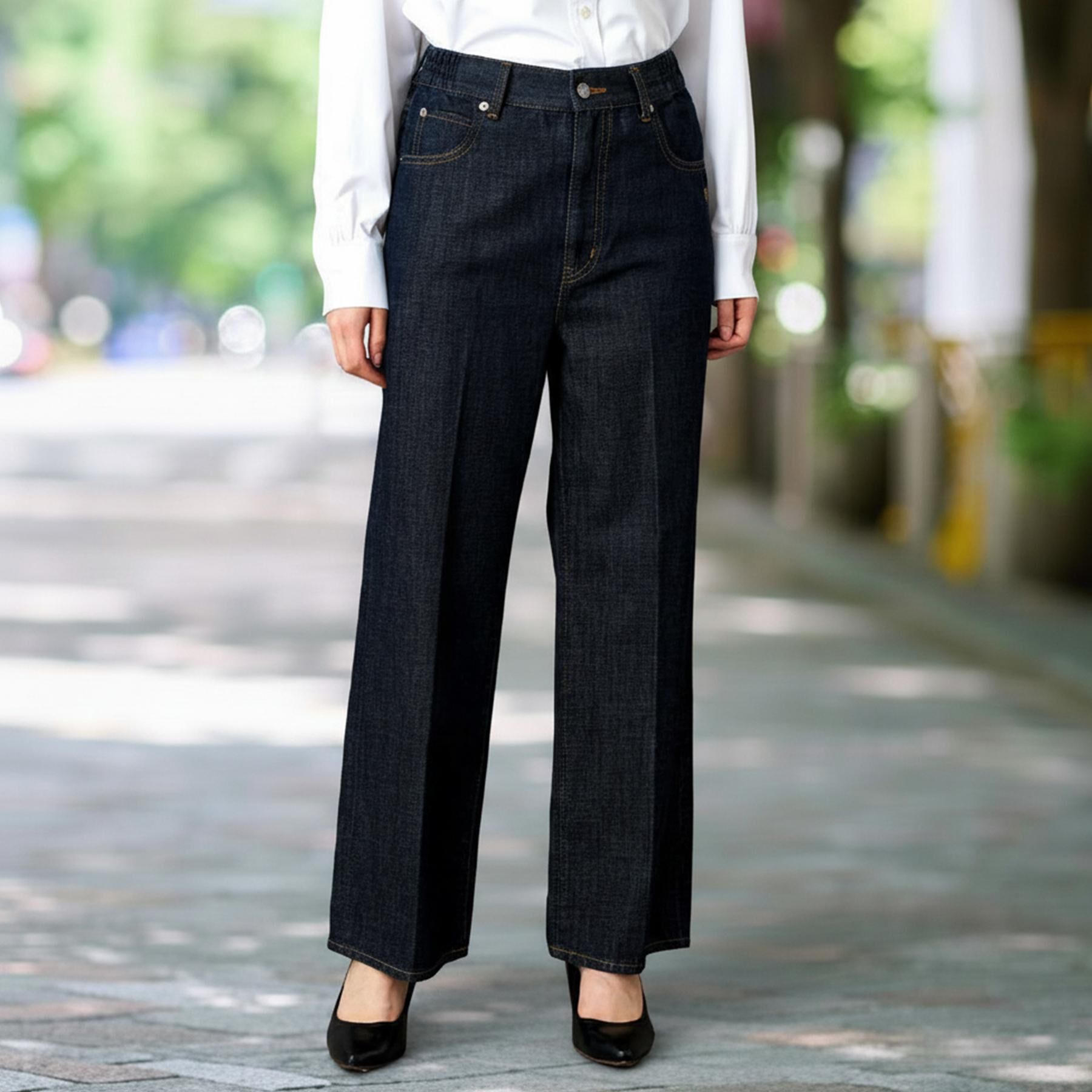 ファッションメンズなら|【ドレステリア/DRESSTERIOR】 センタープレスストレートデニム