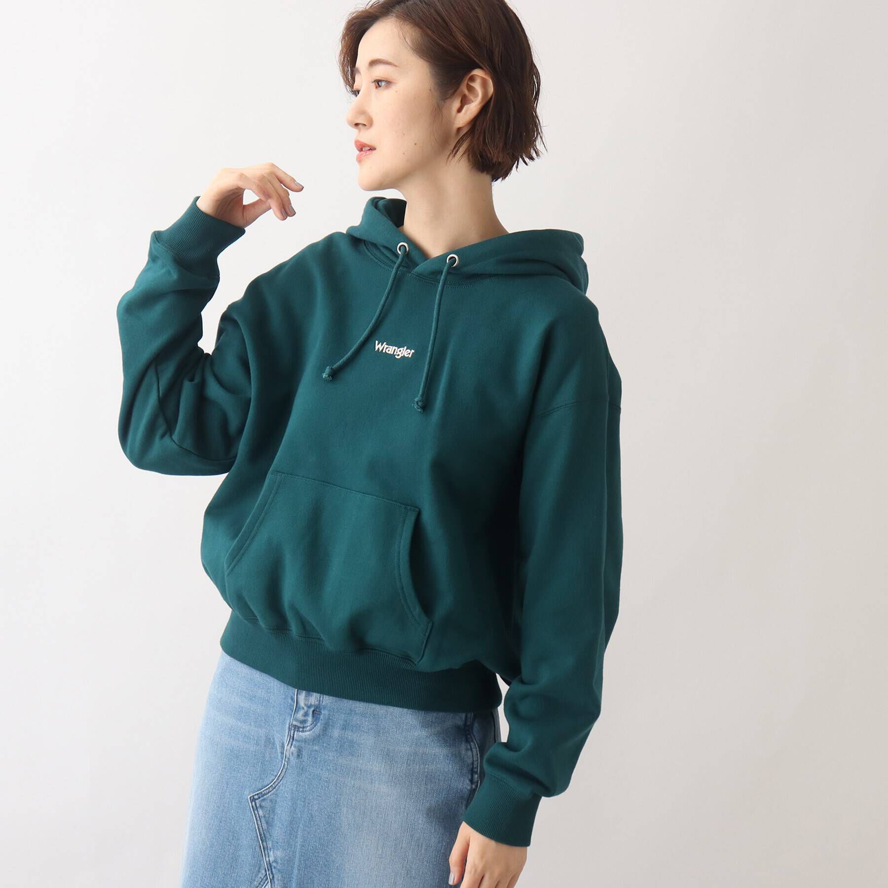 モテ系メンズファッション|【グローブ/grove】 【Wrangler（ラングラー）別注】オーバーサイズで旬なデザイン。裏毛フードプルオーバー