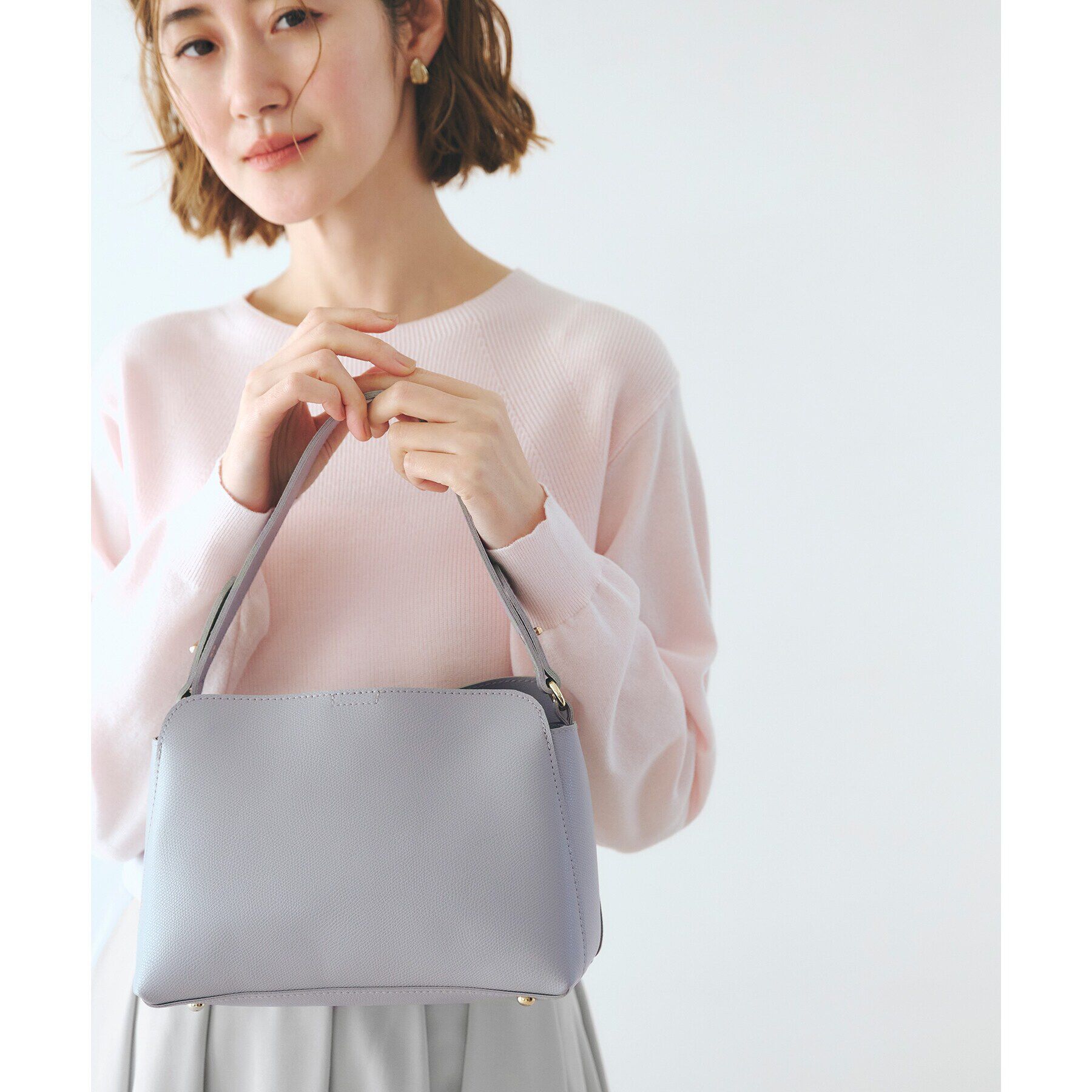 【グローブ/grove】 【雑誌掲載】人間工学シンプルダブルショルダー【入卒対応可】