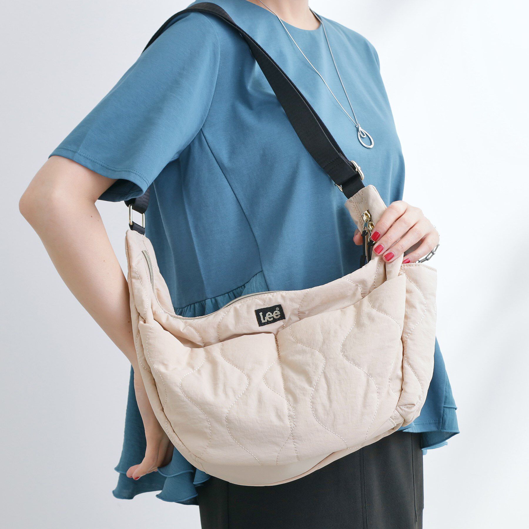 【グローブ/grove】 【Lee別注・撥水】多ポケキルトムーンショルダー