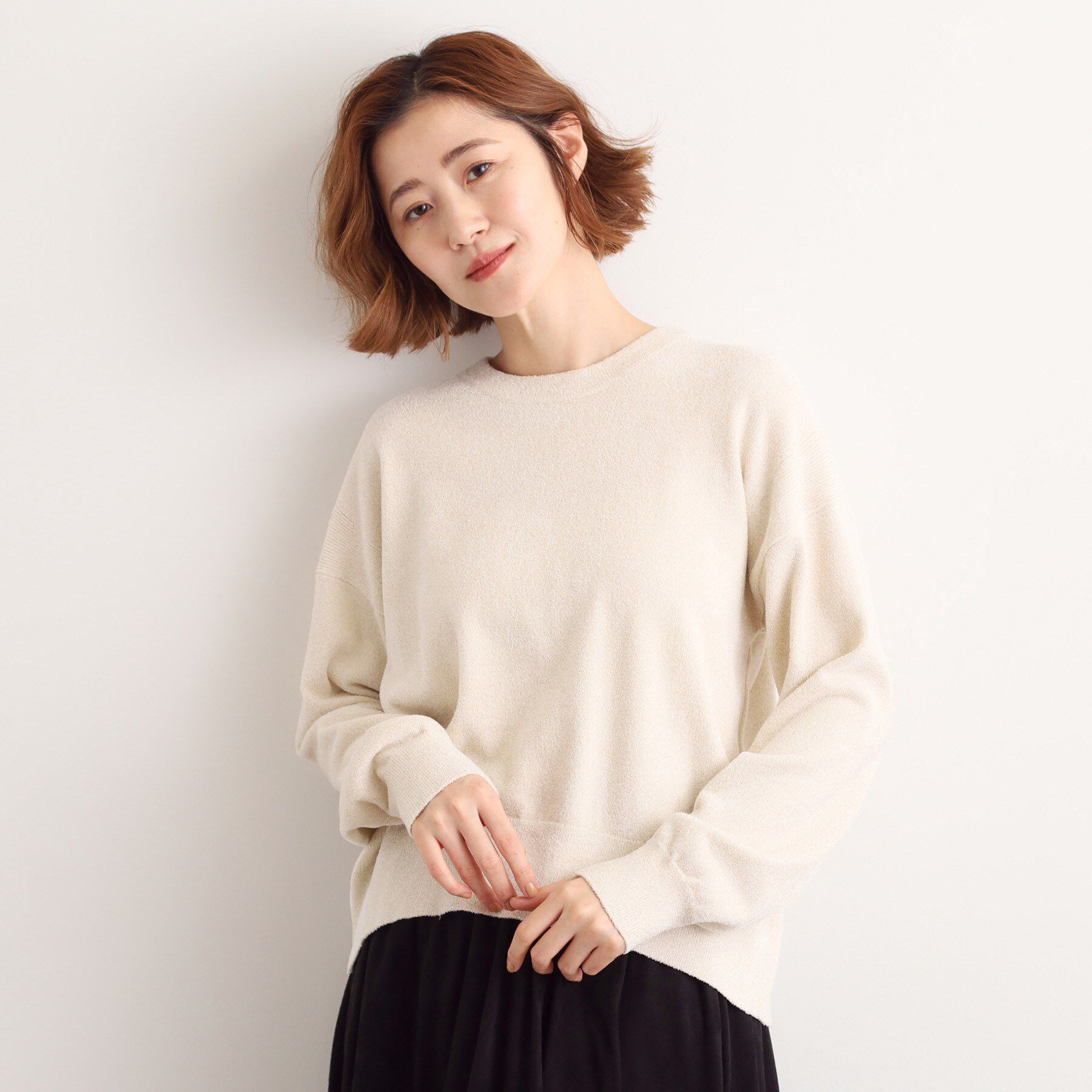 【グローブ/grove】 ラメモールヤーンプルオーバーニット