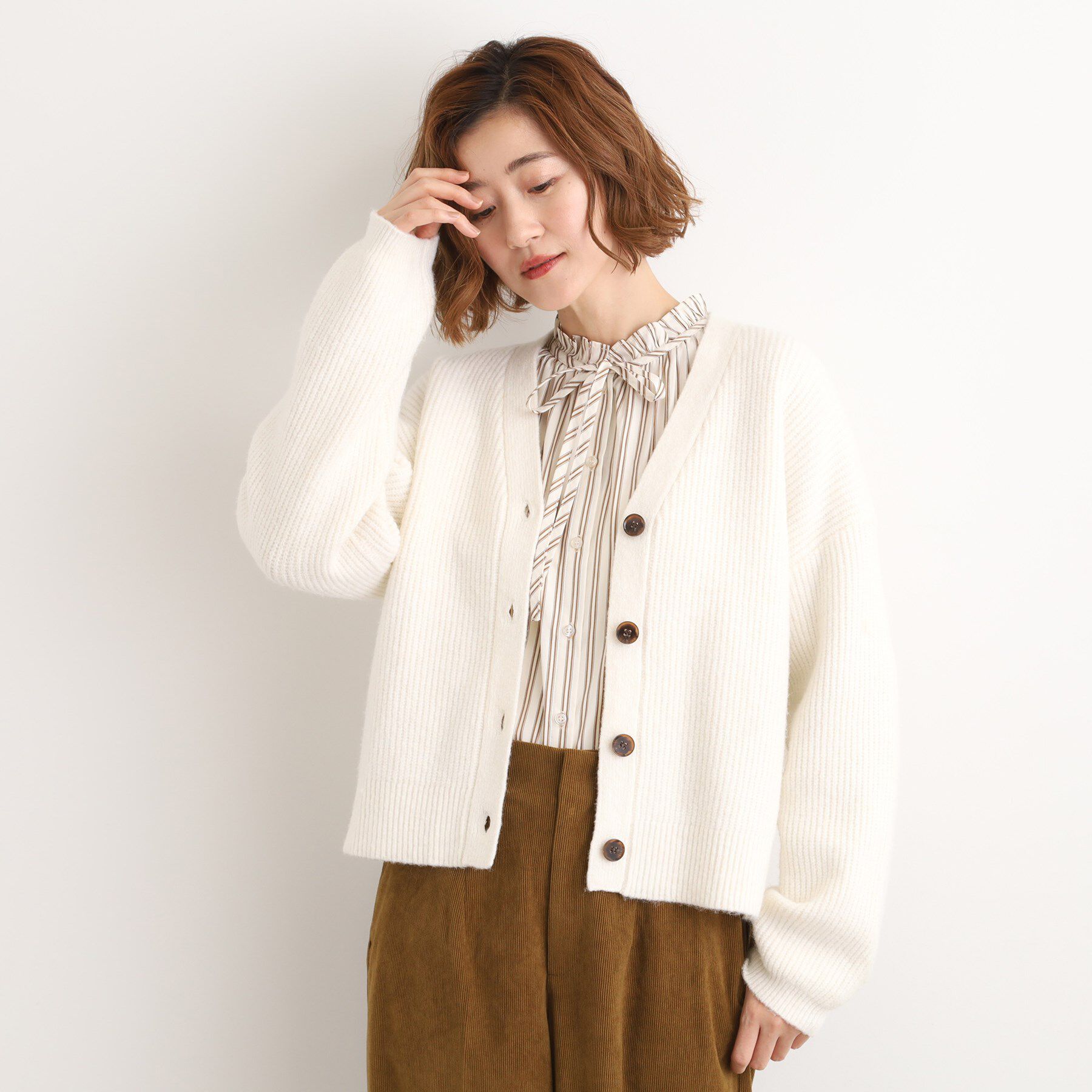 メンズファッションなら|【グローブ/grove】 【SETITEM】オーバーサイズ畔カーディガン