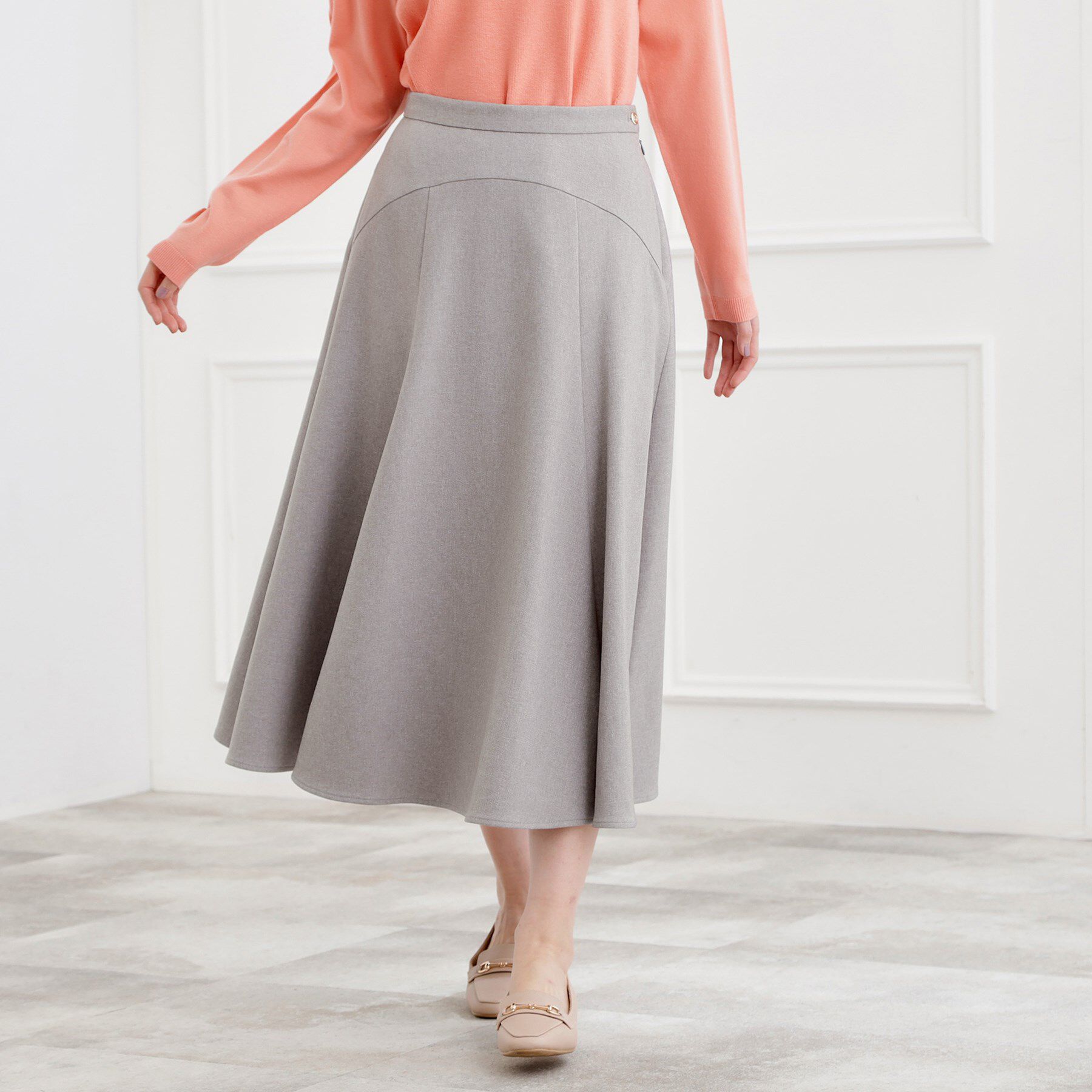 【グローブ/grove】 ウーリッシュフレアスカート