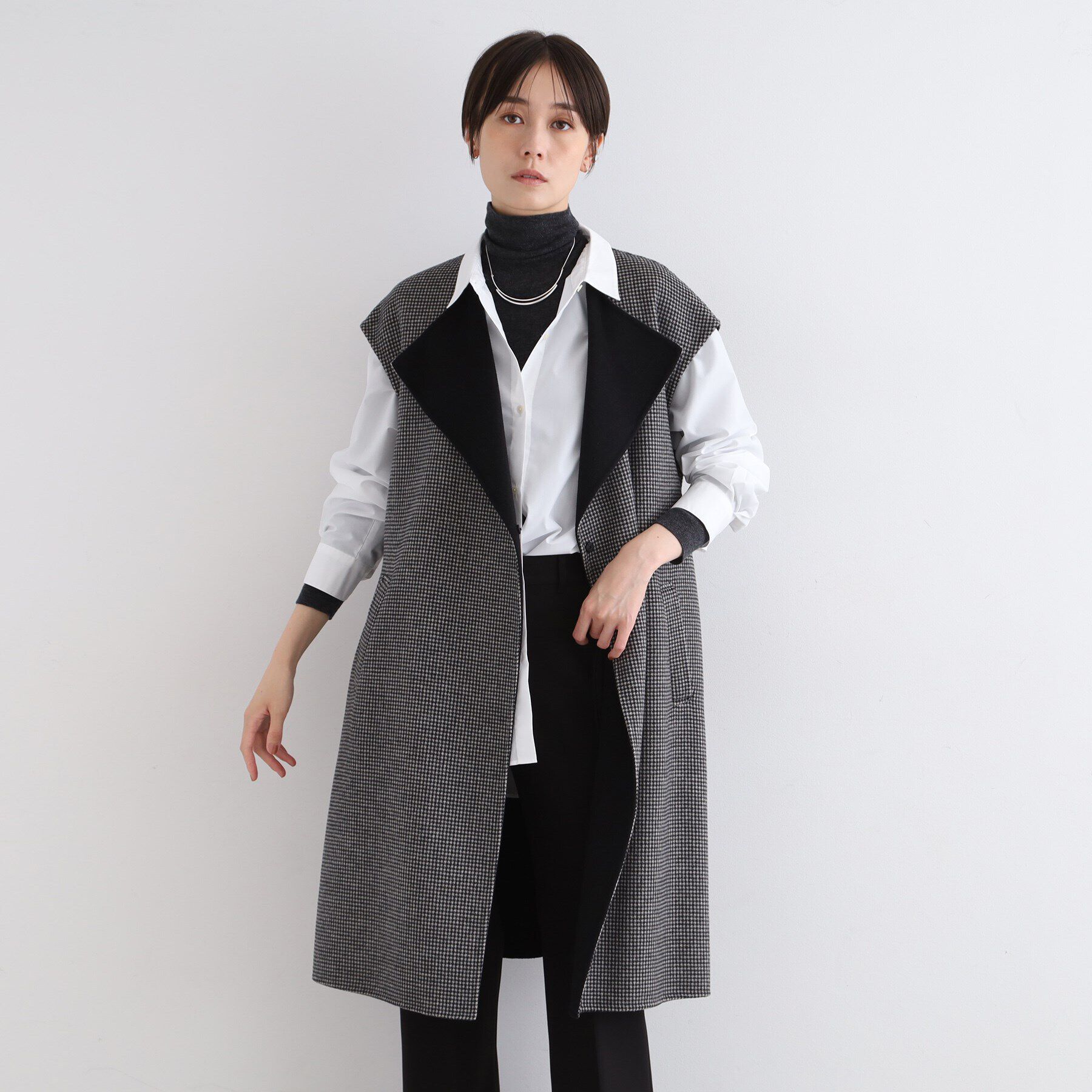 ファッションメンズお薦め|【インディヴィ/INDIVI】 【ウール混／トレンド】リバージレコート