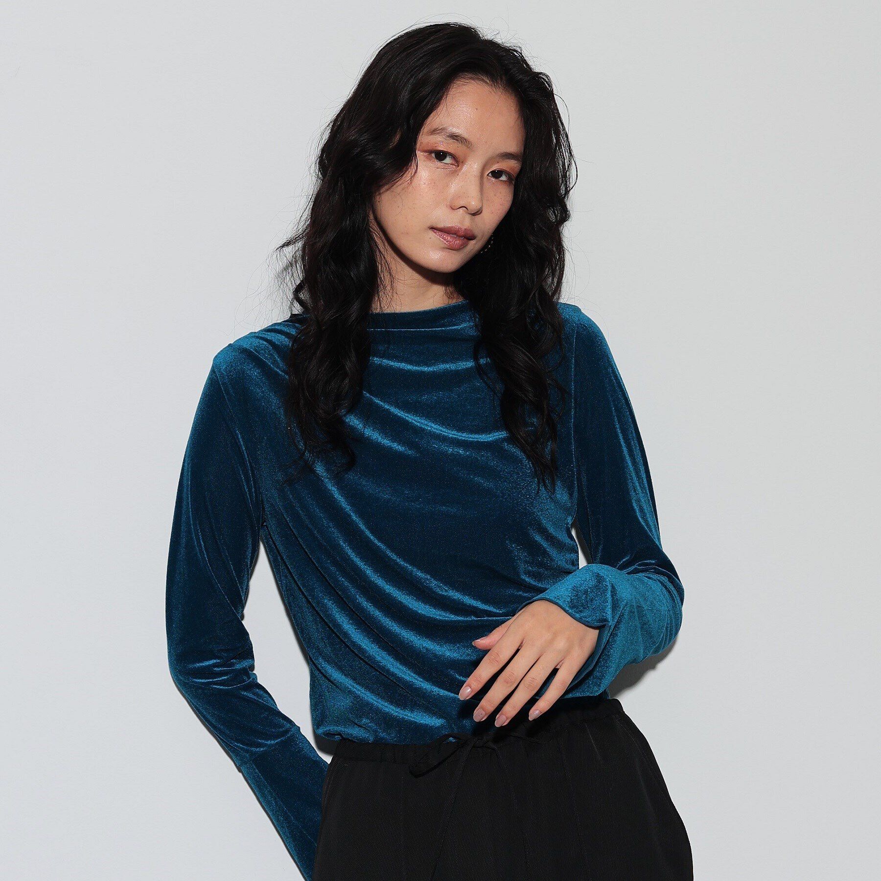 メンズファッションオススメ|【インディヴィ/INDIVI】 カシュクールベロア