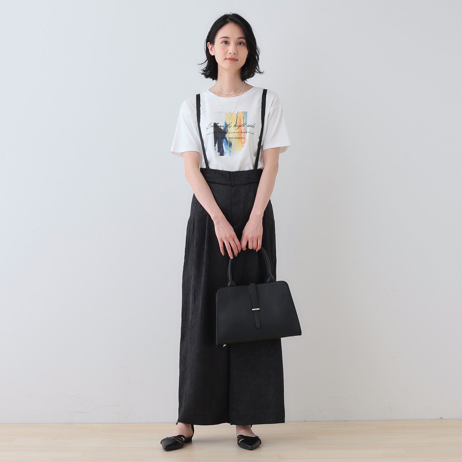 ファッションメンズお薦め|【インディヴィ/INDIVI】 【サスペンダー付き】2WAYクラッシュサテンパンツ