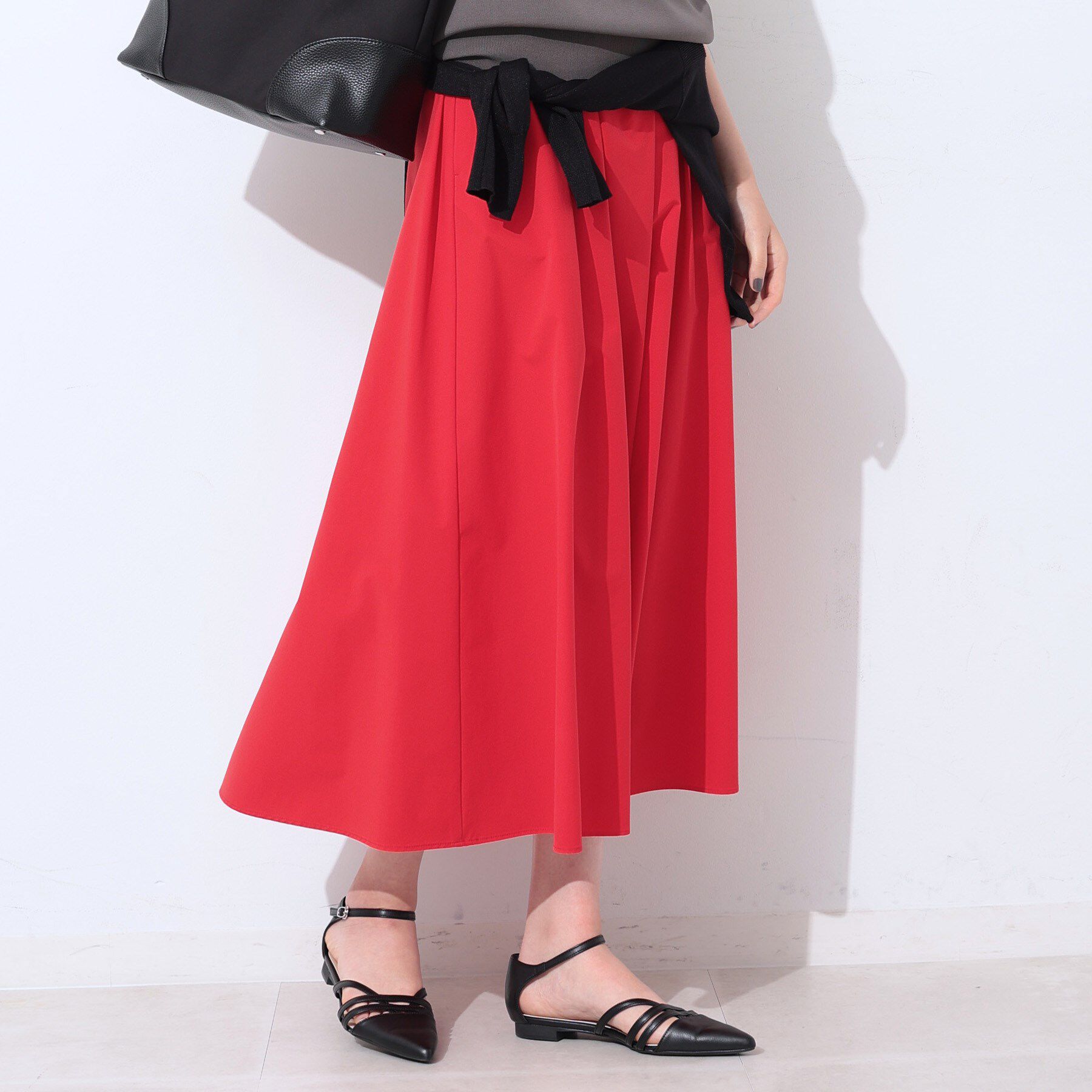 【インディヴィ/INDIVI】 【通気性◎撥水／UVケア／SETUP可能】アクティブスカート