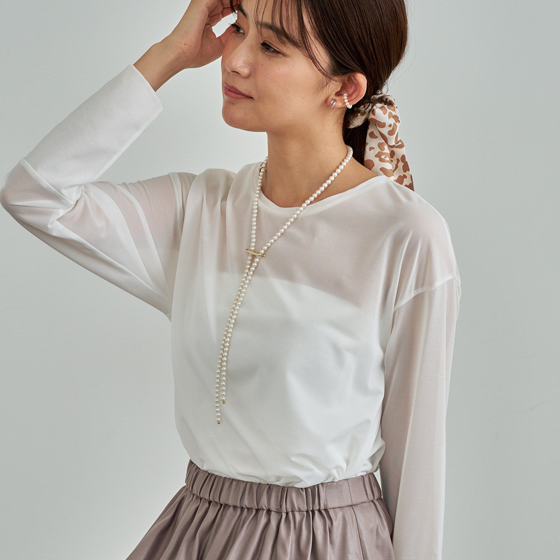 ファッションメンズのイチオシ|【インディヴィ/INDIVI】 ＜秋SALE！＞ストレッチシアーロングTシャツ