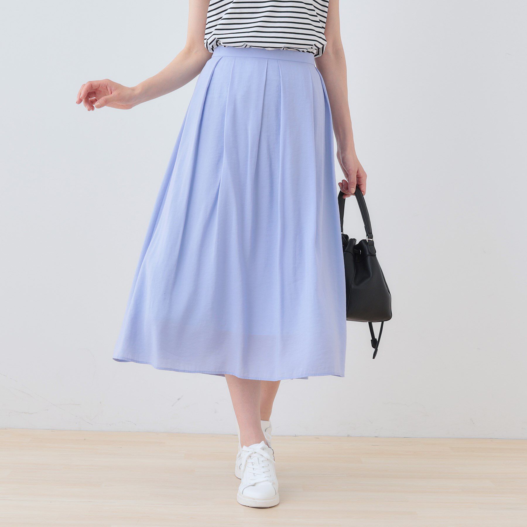 【インディヴィ/INDIVI】 【洗える／SETUP可能】シアータックフレアスカート