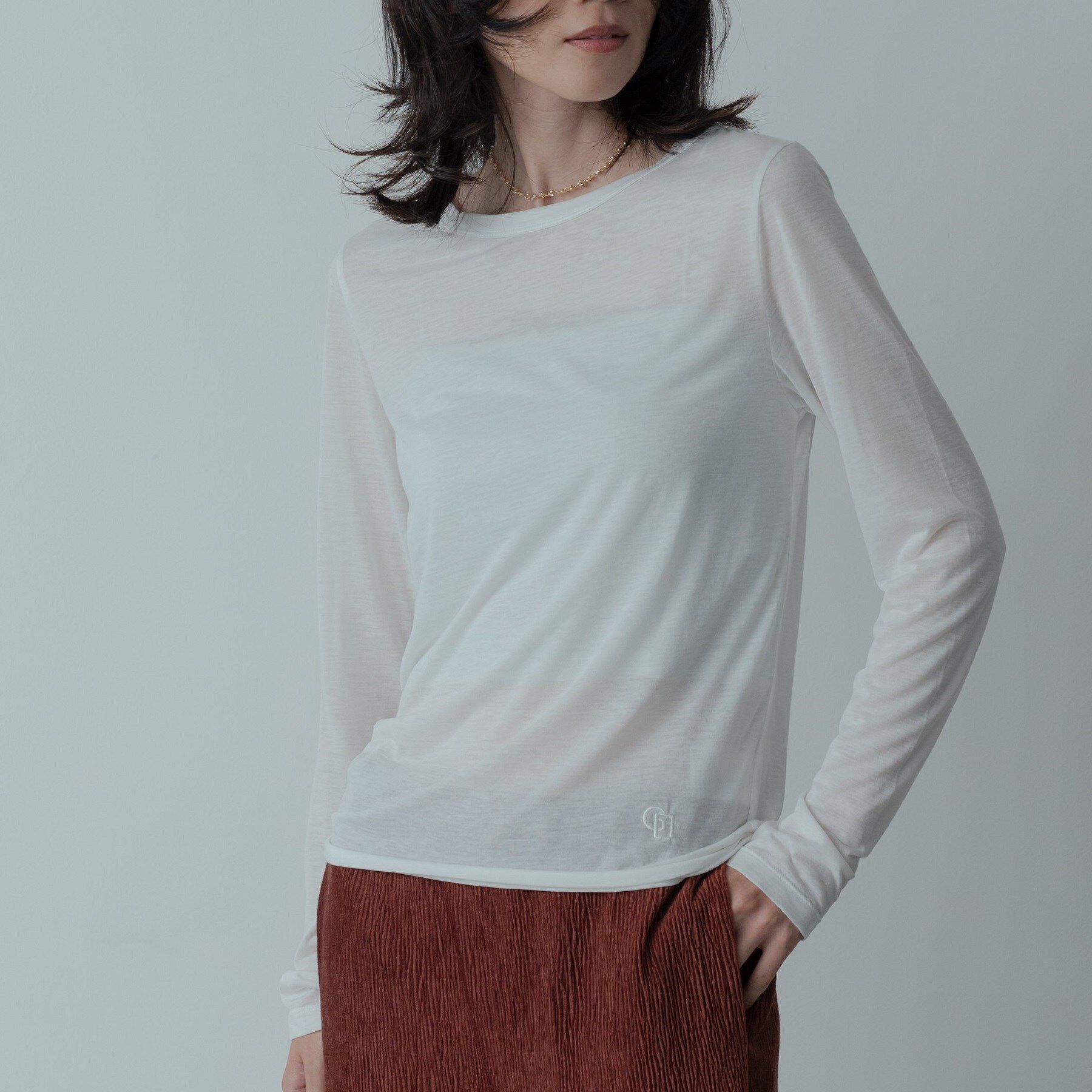 ファッションメンズお薦め|【インディヴィ/INDIVI】 シグネチャーシアーロンT