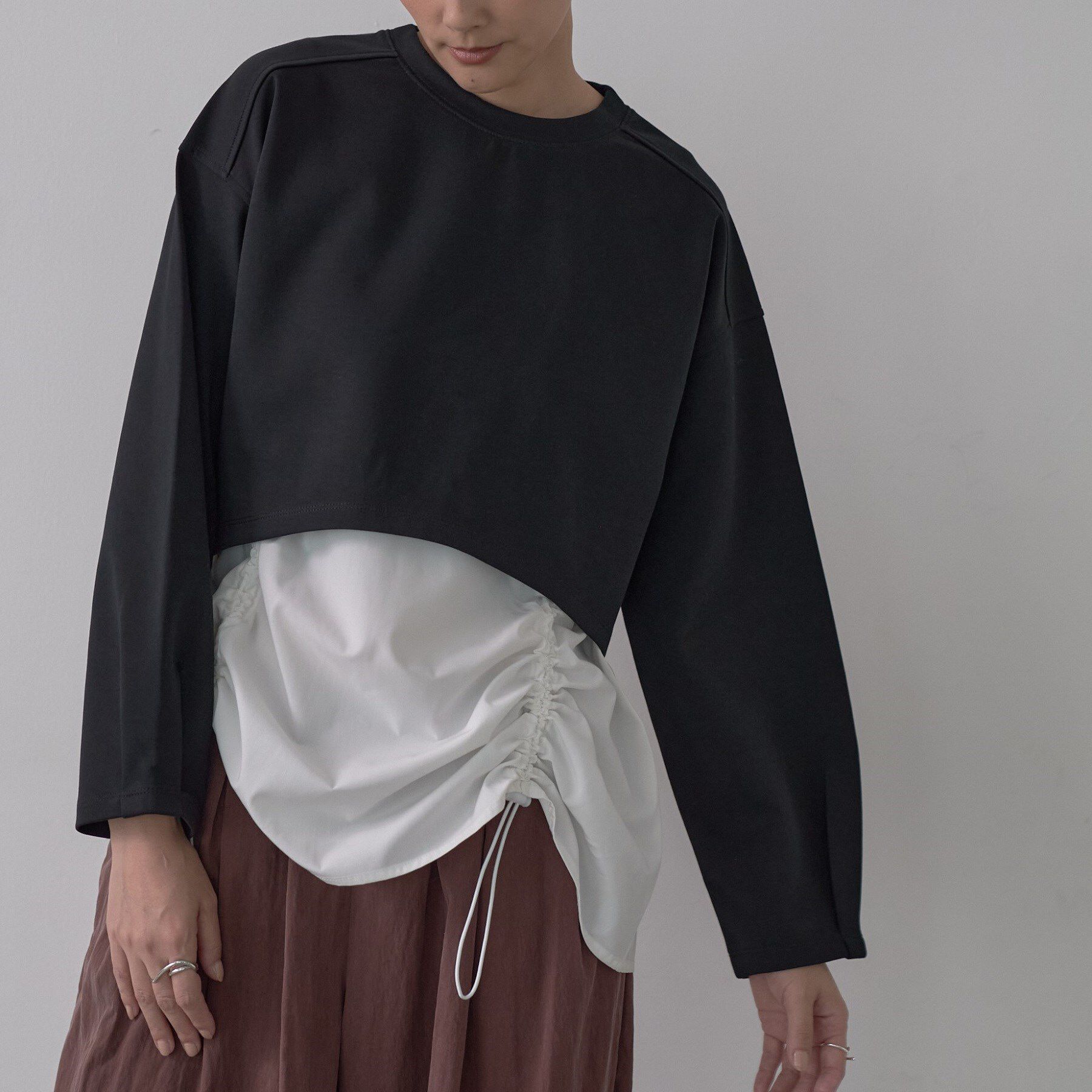 メンズファッションの一押し|【インディヴィ/INDIVI】 レイヤードダンボールスウェット