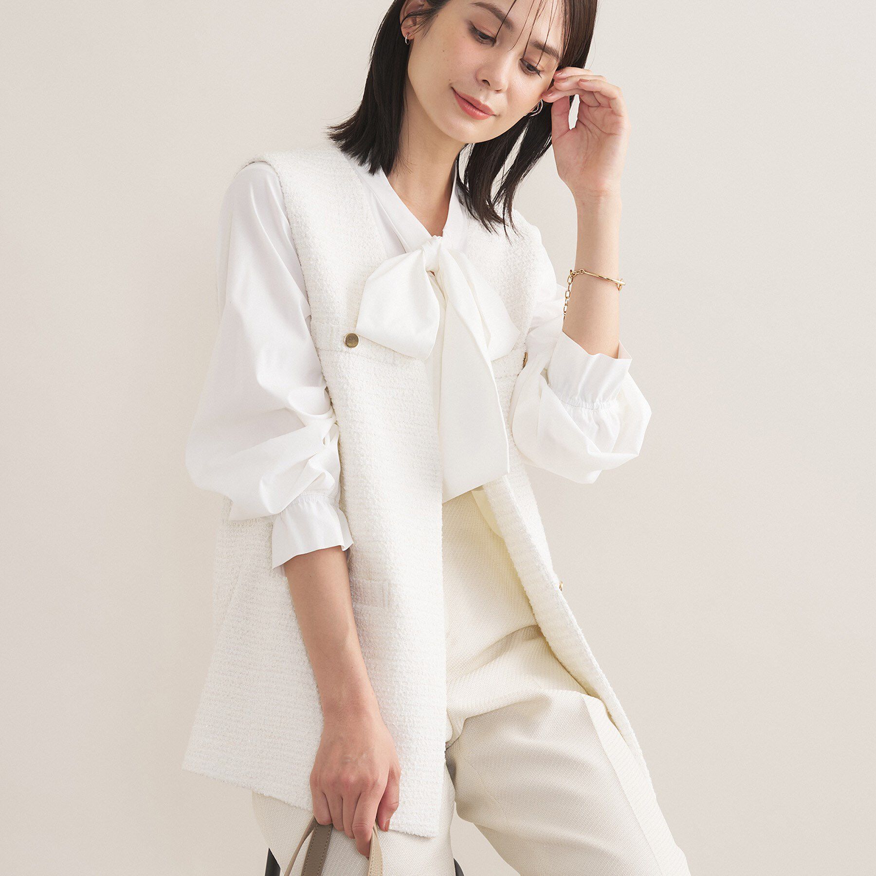 コットンナイロンバスケット ペプラムドールトップス（DES PRES