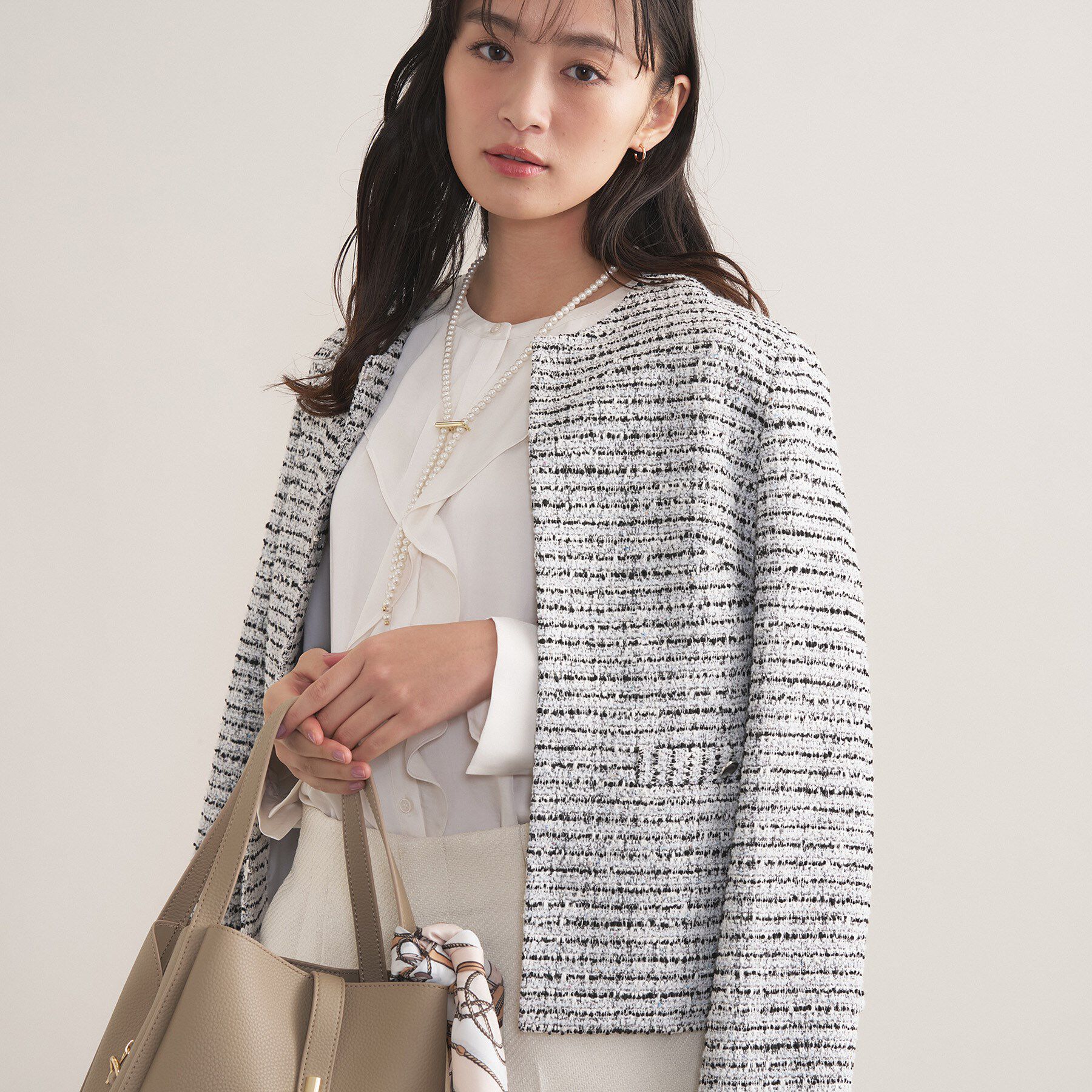 人気メンズファッション|【インディヴィ/INDIVI】 【セレモニー／洗える】ミックスツイードライトジャケット