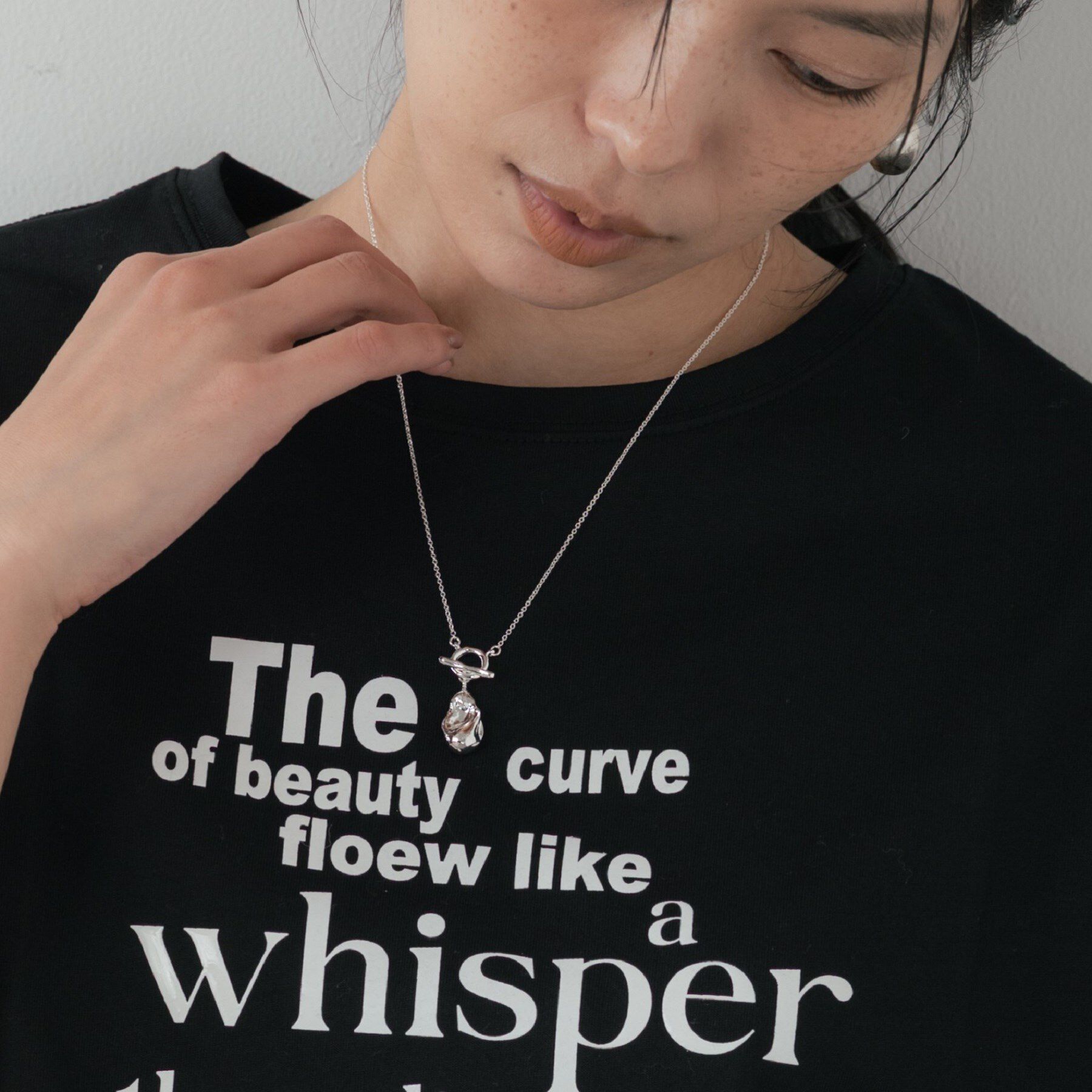 【インディヴィ/INDIVI】 【LAPUIS】Oyster 2way necklace