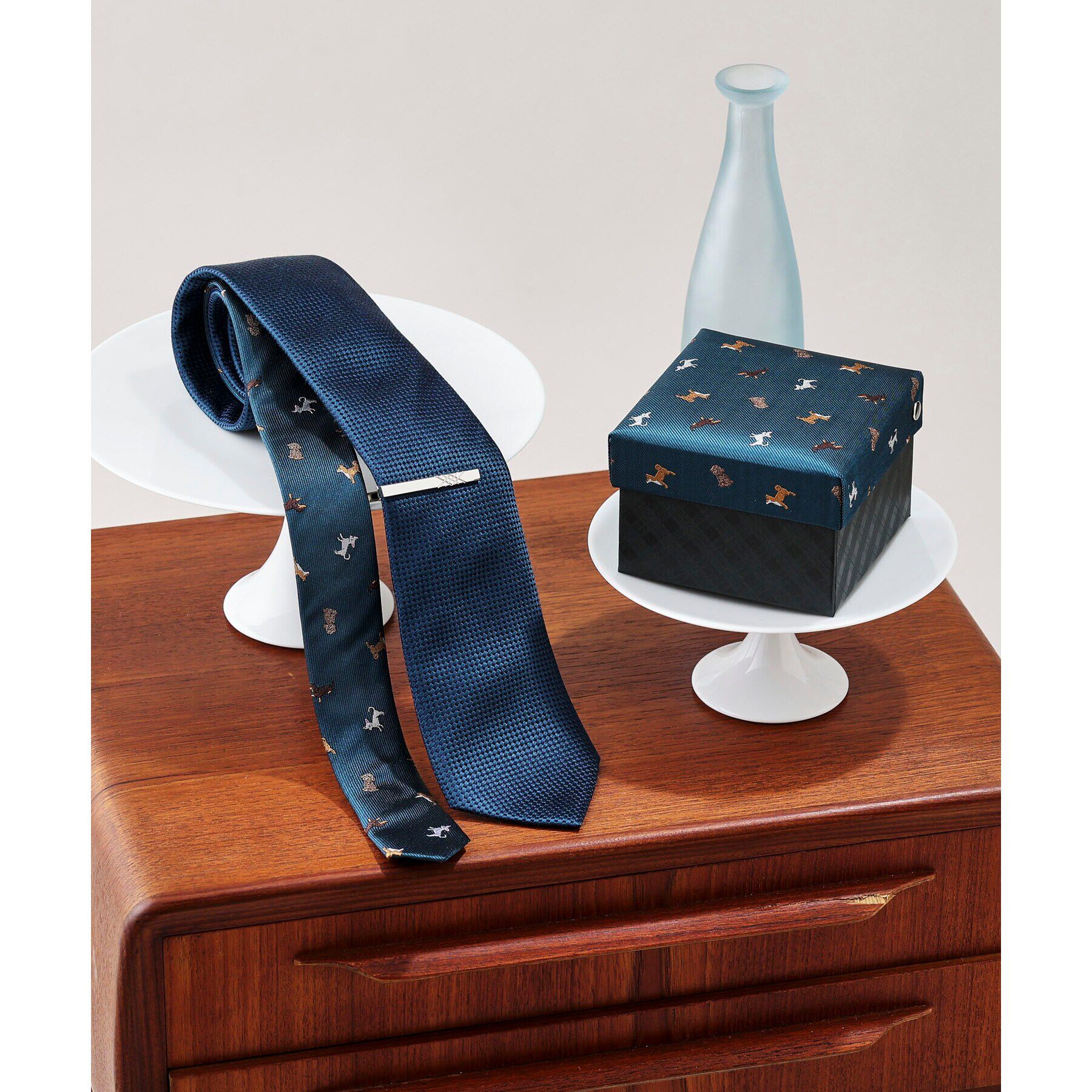 【タケオキクチ/TAKEO KIKUCHI】 【アニマル柄】ネクタイ＆タイバーBOXセット