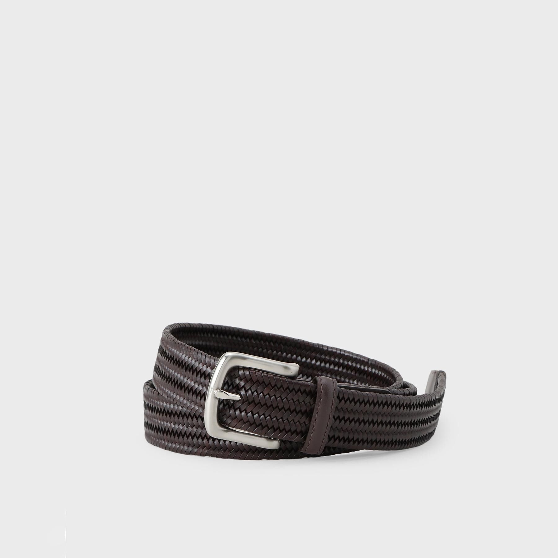 【タケオキクチ/TAKEO KIKUCHI】 レザーゴムメッシュベルト