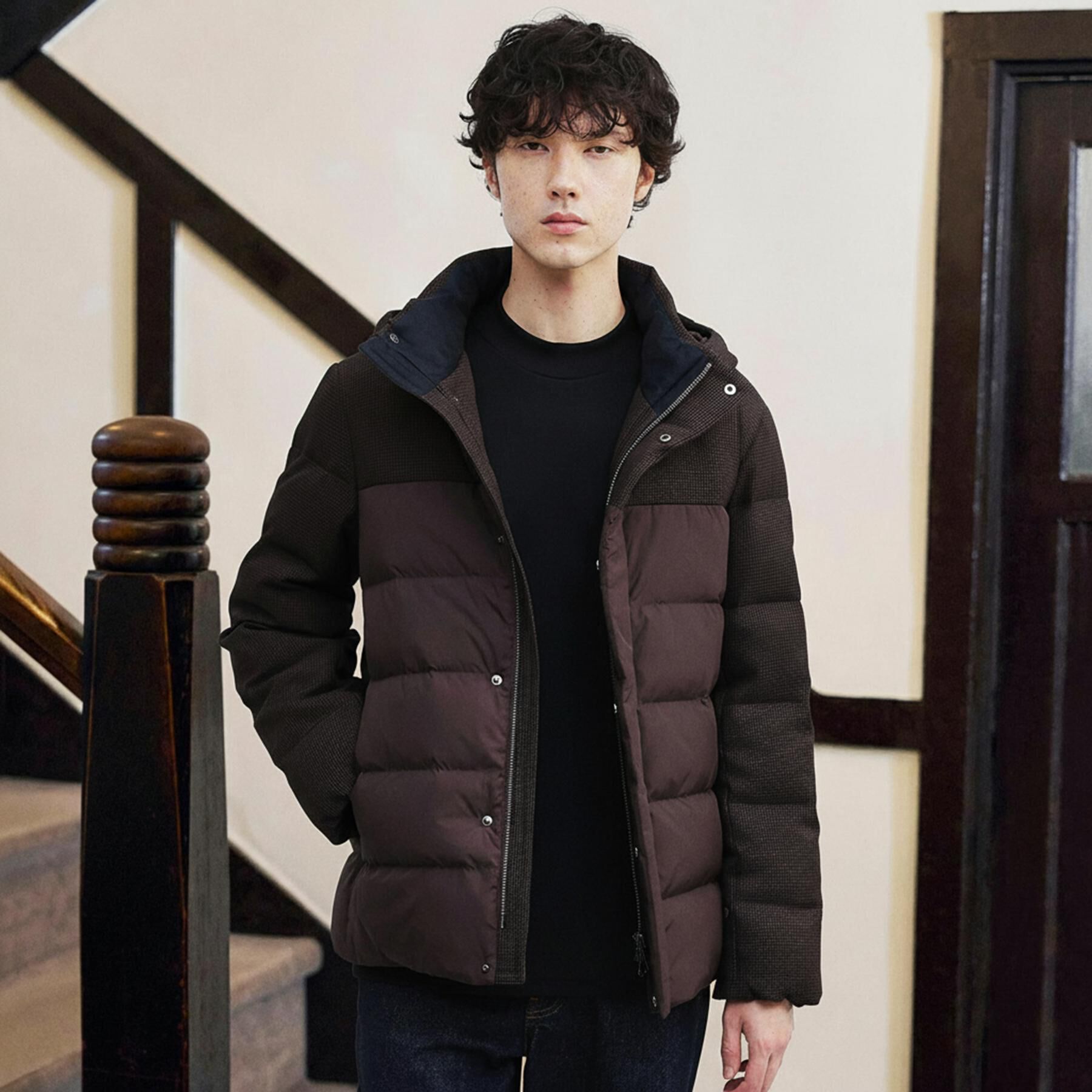 【タケオキクチ/TAKEO KIKUCHI】 カラーコンビ ダウンブルゾン