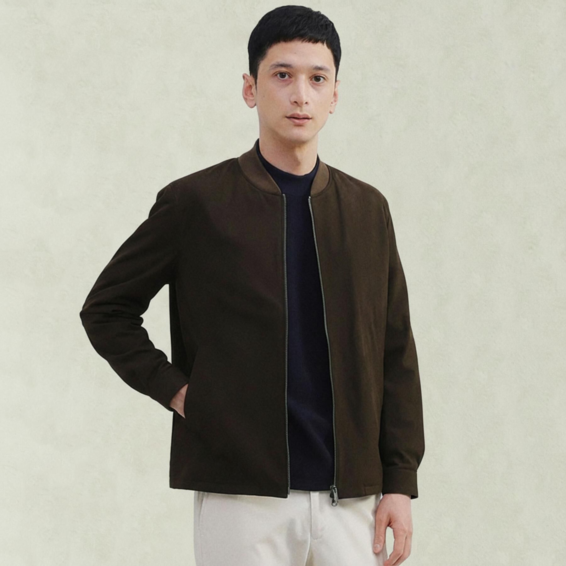 【タケオキクチ/TAKEO KIKUCHI】 アマレッタ（R）スウェード MA−1 ブルゾン