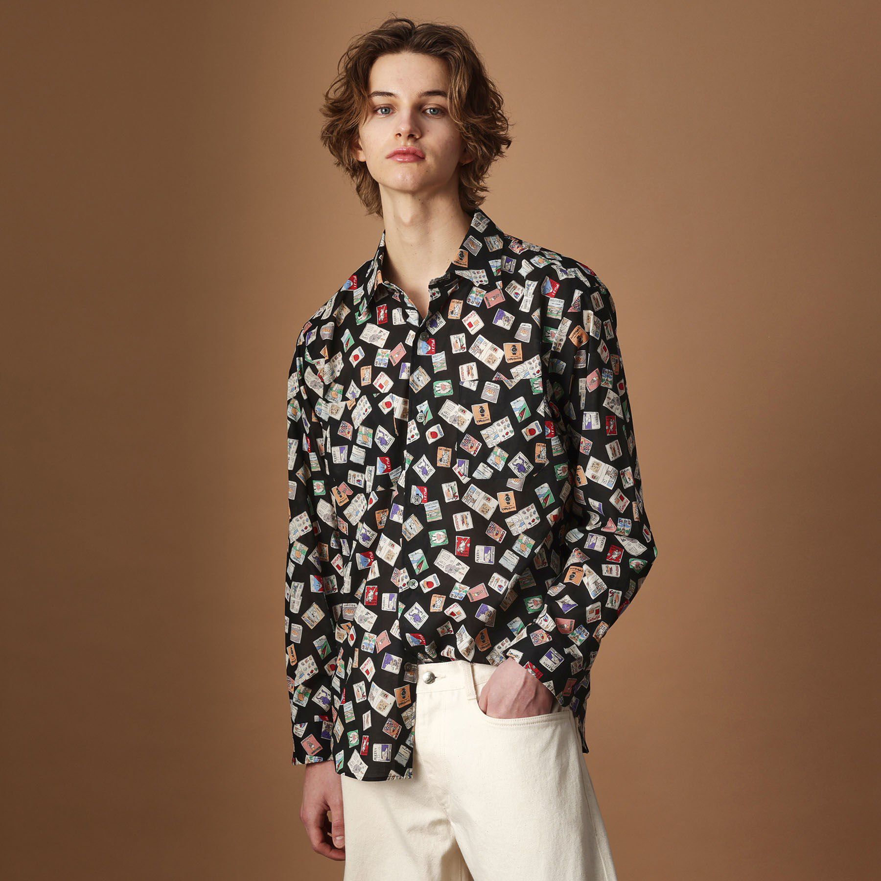 【タケオキクチ/TAKEO KIKUCHI】 【Sサイズ〜】マガジンプリントシャツ