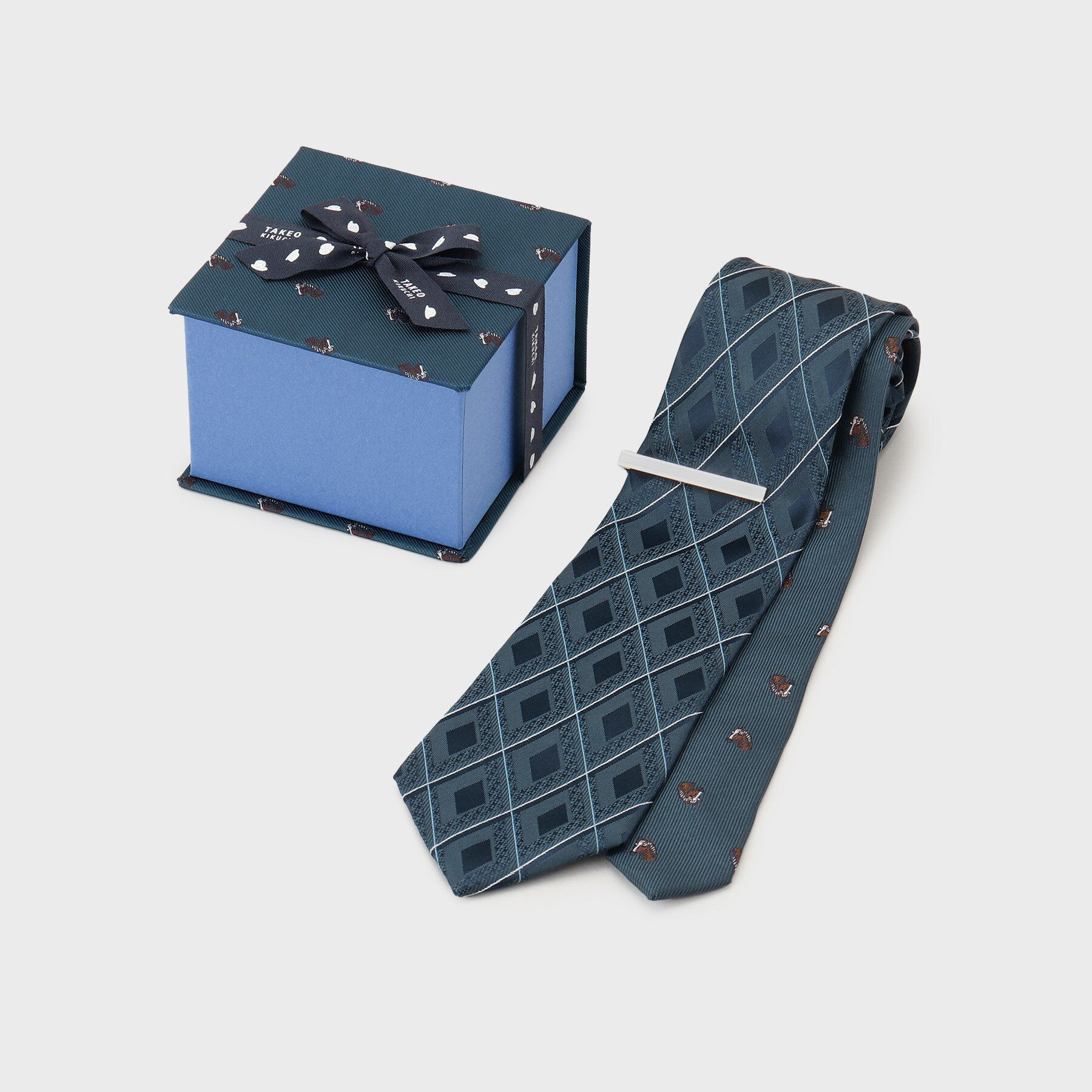 【タケオキクチ/TAKEO KIKUCHI】 【BOXセット】イングリッシュガーデン ネクタイ＆タイバー
