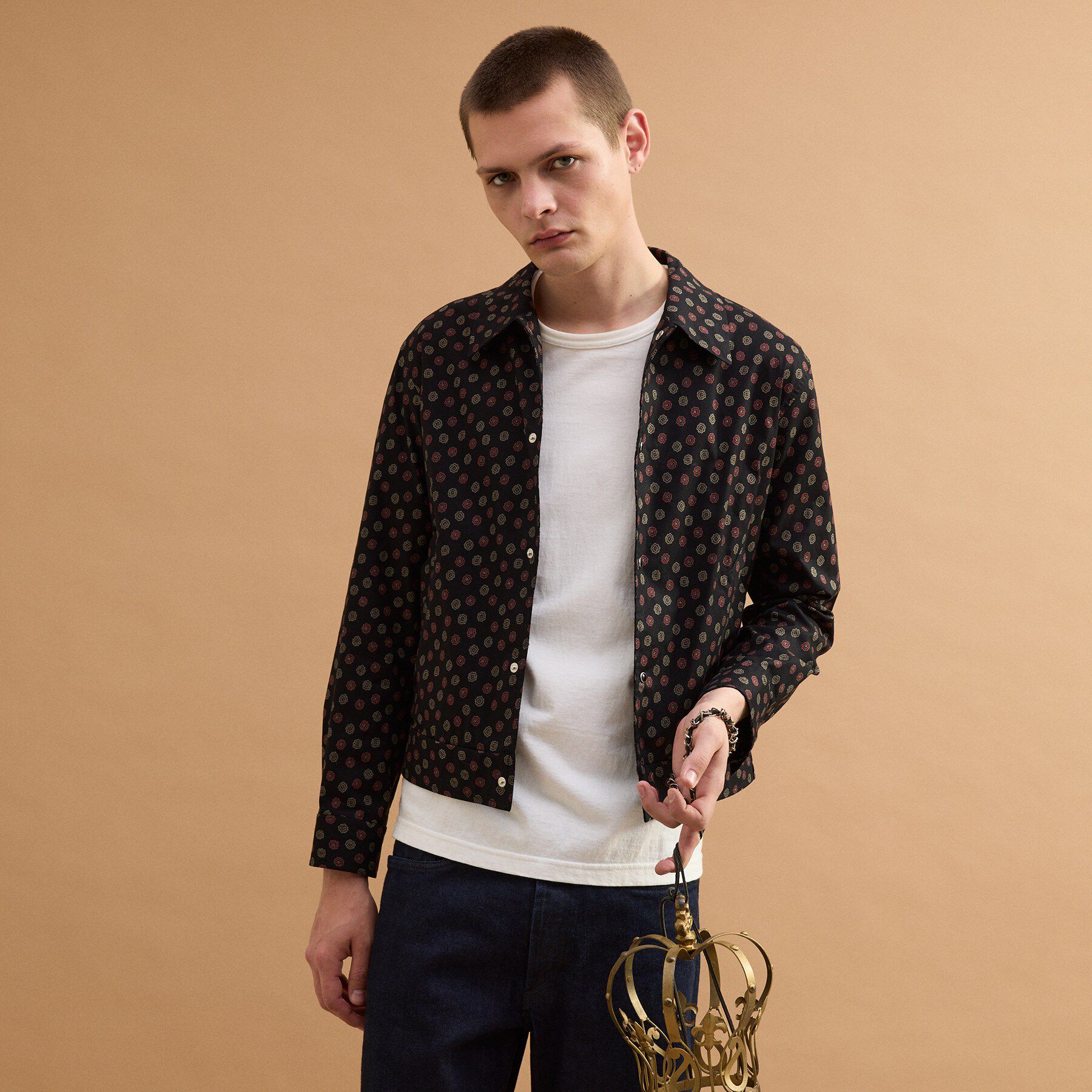 メンズファッションなら|【タケオキクチ/TAKEO KIKUCHI】 小紋プリントブルゾン