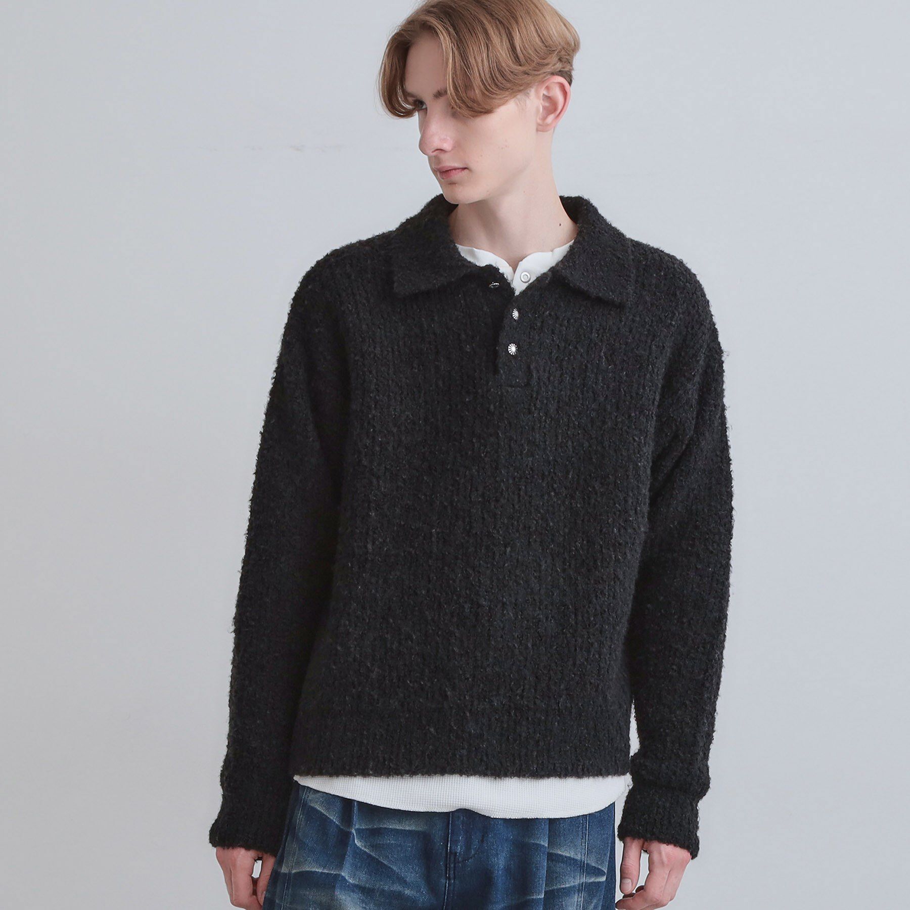 【ティーケー　タケオキクチ/tk.TAKEO KIKUCHI】 ブークレニットポロシャツ