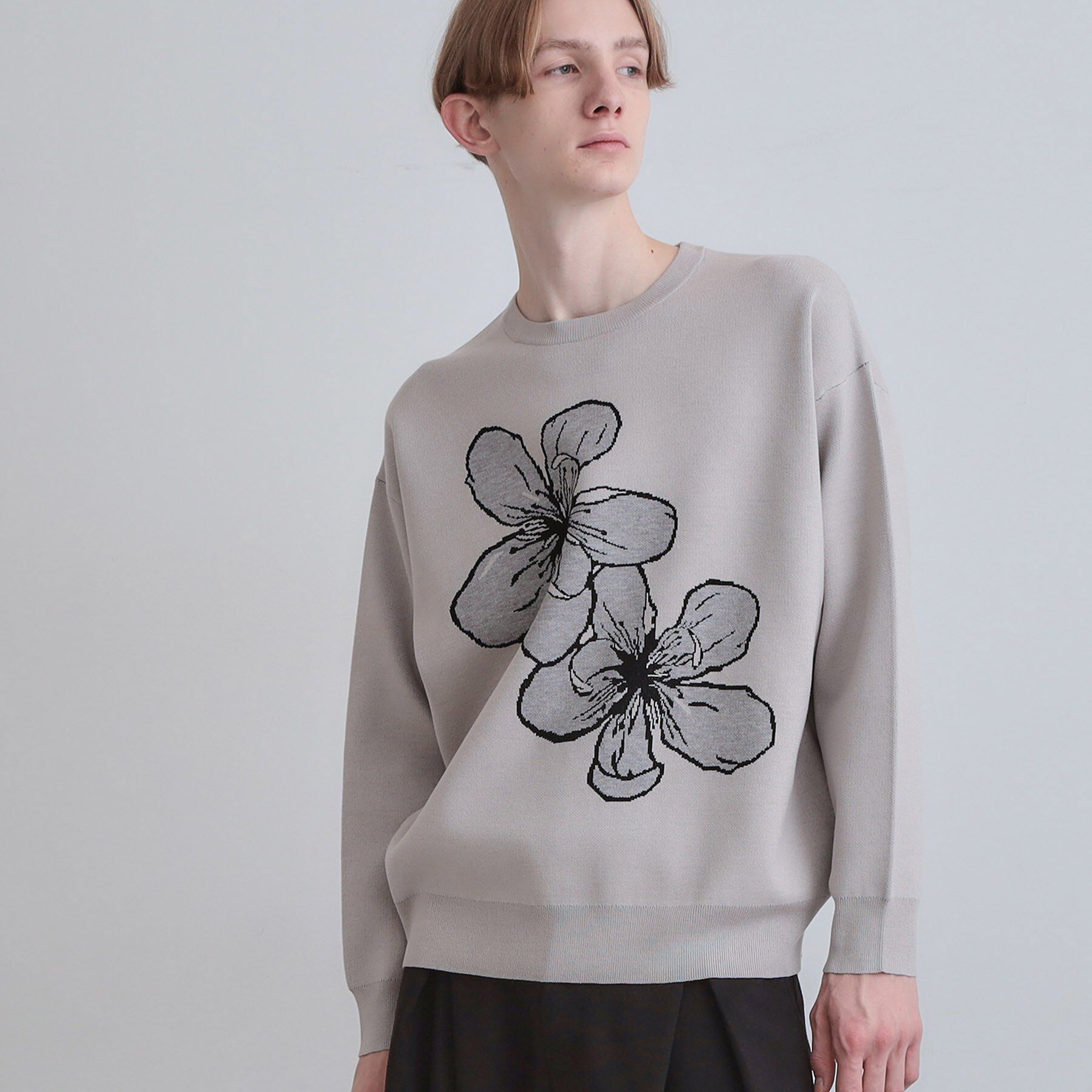【ティーケー　タケオキクチ/tk.TAKEO KIKUCHI】 フラワーニットプルオーバー