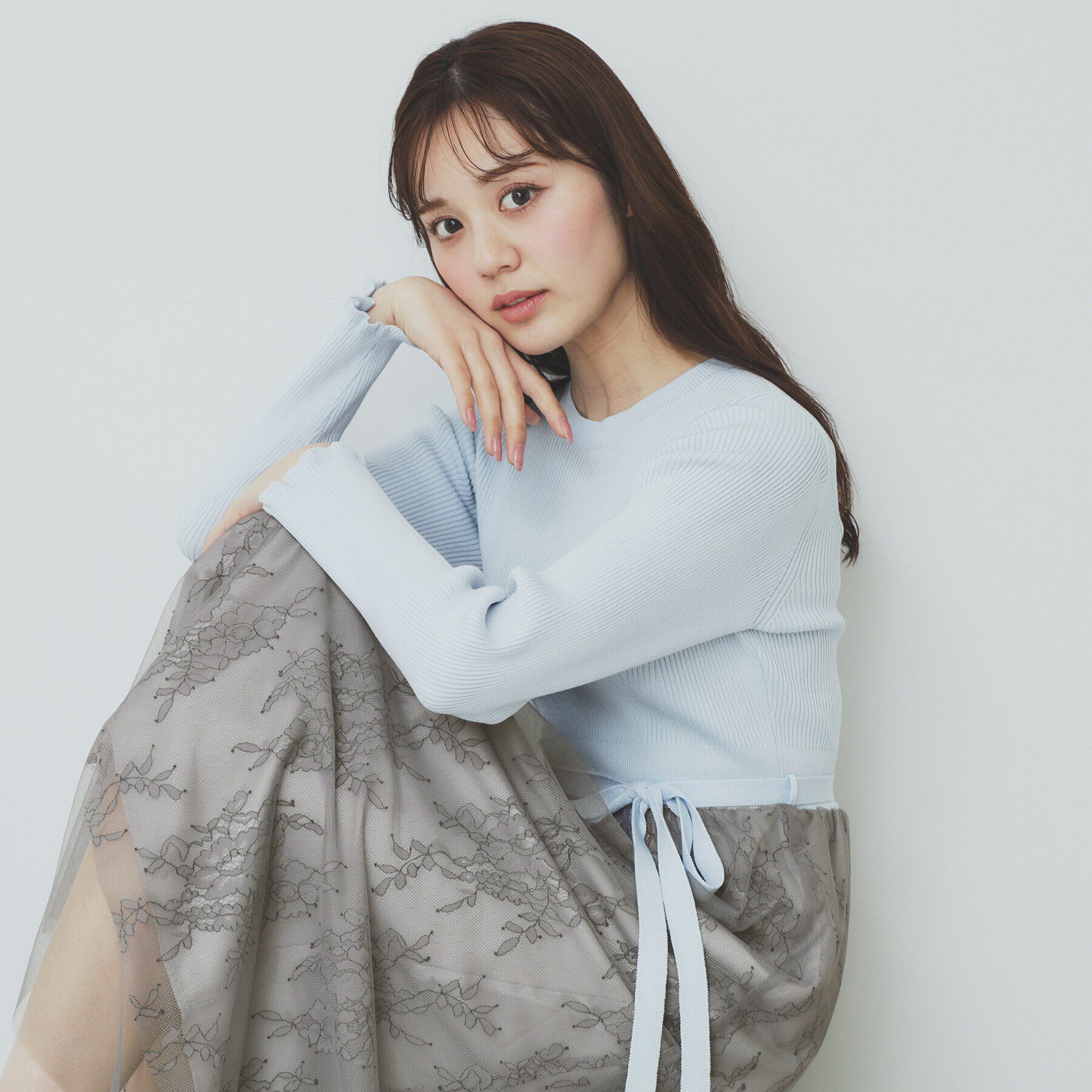 【インデックス/index】 チュールレーススカートドッキングワンピース【洗濯機洗い可】