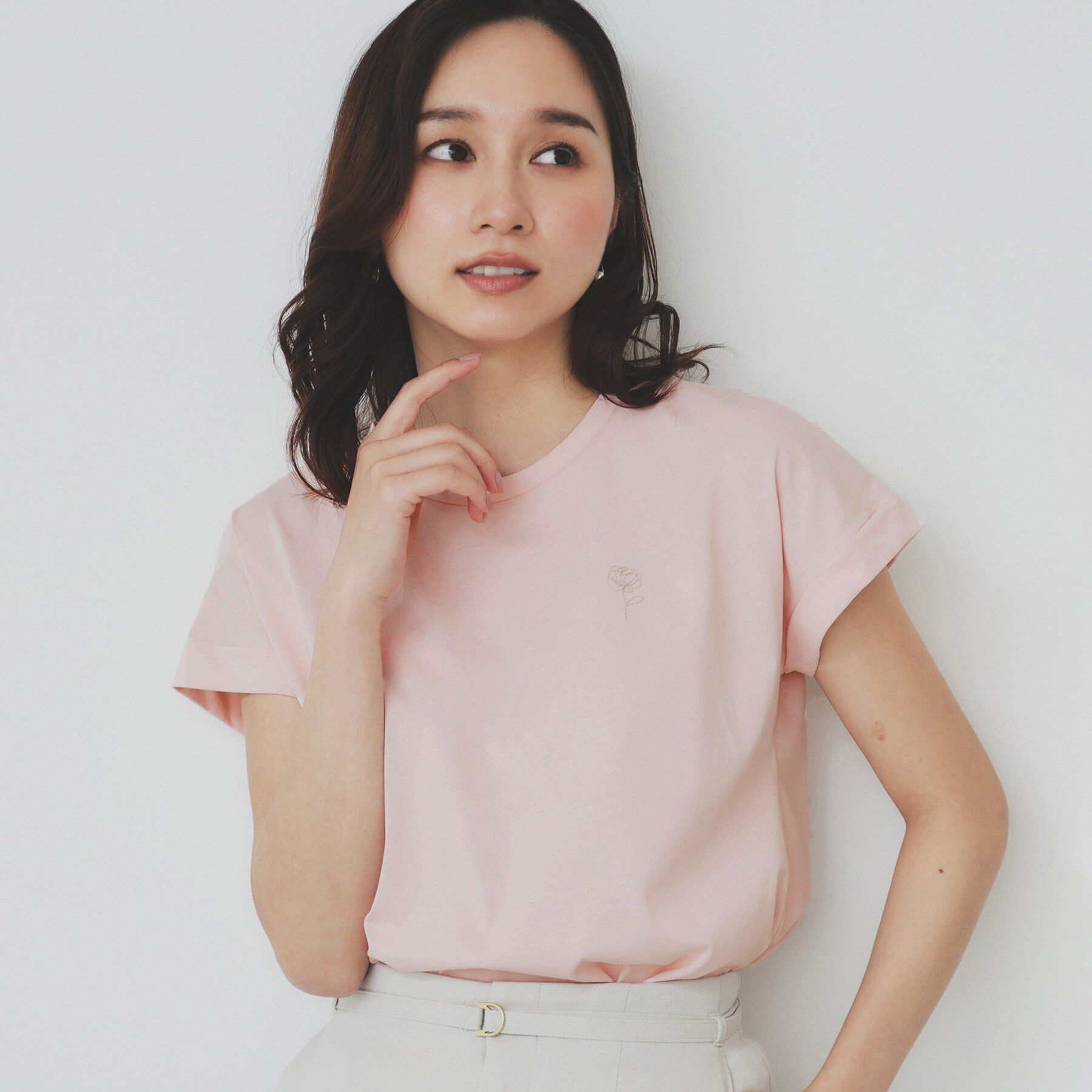 メンズファッションなら|【インデックス/index】 《6色展開/S-3Lサイズ》フラワー刺繍Tシャツ【汗ジミ防止/吸水速乾/接触冷感/UVケア/洗濯機洗