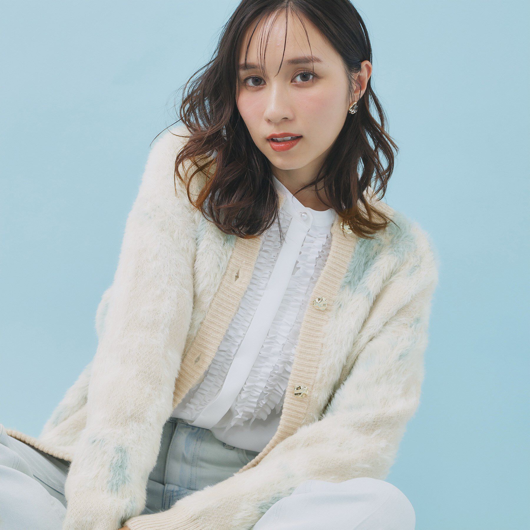 メンズファッションオススメ|【インデックス/index】 フェザー幾何ジャカードクルーミドルカーディガン【洗濯機OK】