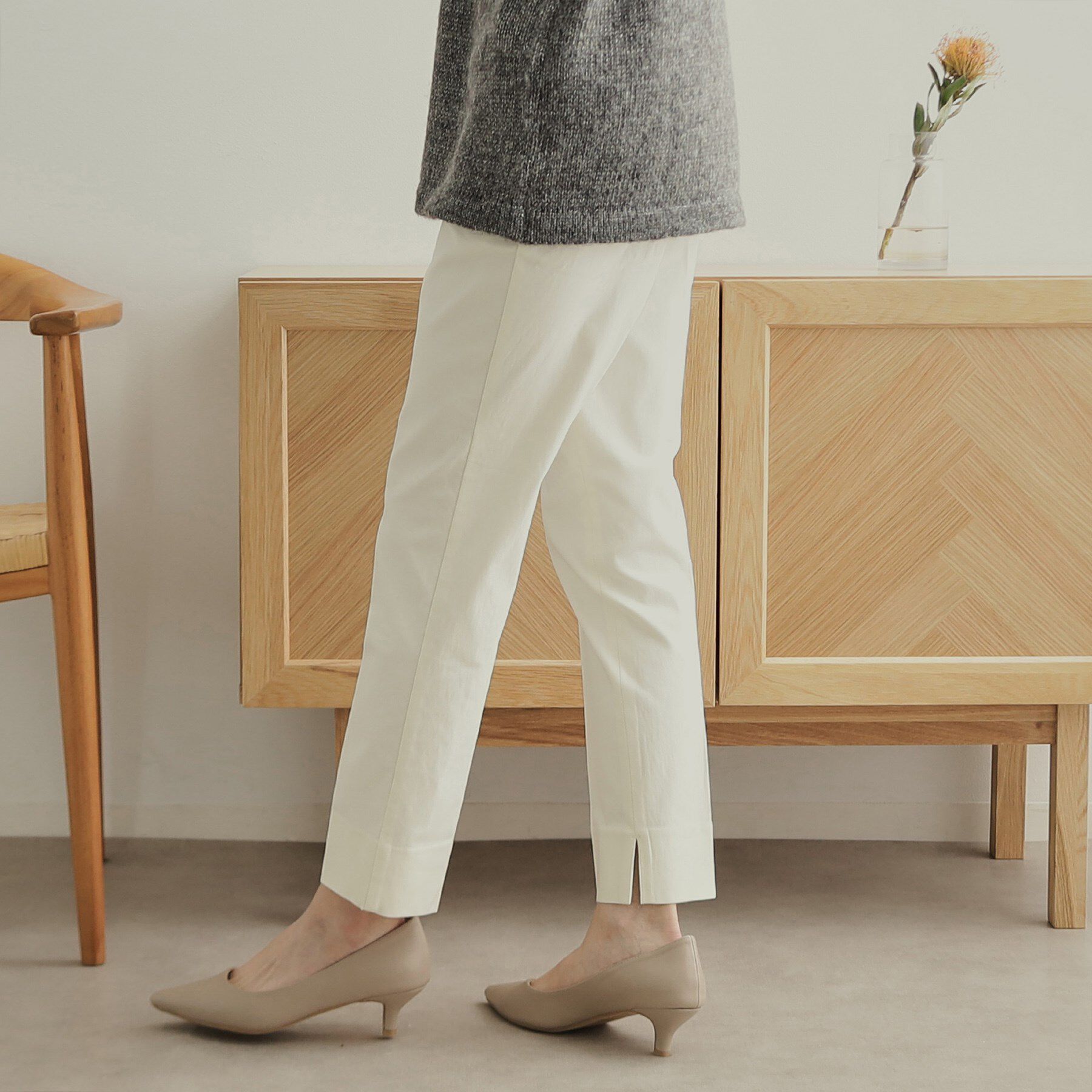 ファッションメンズのイチオシ|【オペークドットクリップ/OPAQUE.CLIP】 《S-LLsize》裏起毛ハイストレッチスティックパンツ【吸湿発熱/洗濯機洗い可】