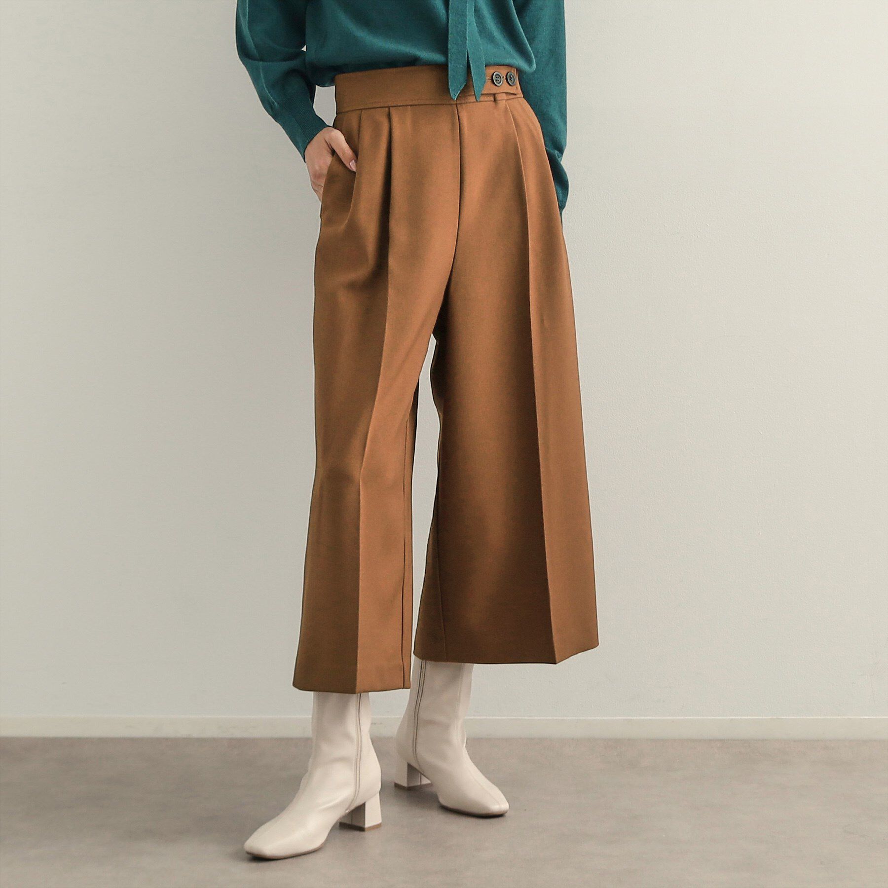 メンズファッションオススメ|【オペークドットクリップ/OPAQUE.CLIP】 クロップドワイドパンツ【洗濯機洗い可】