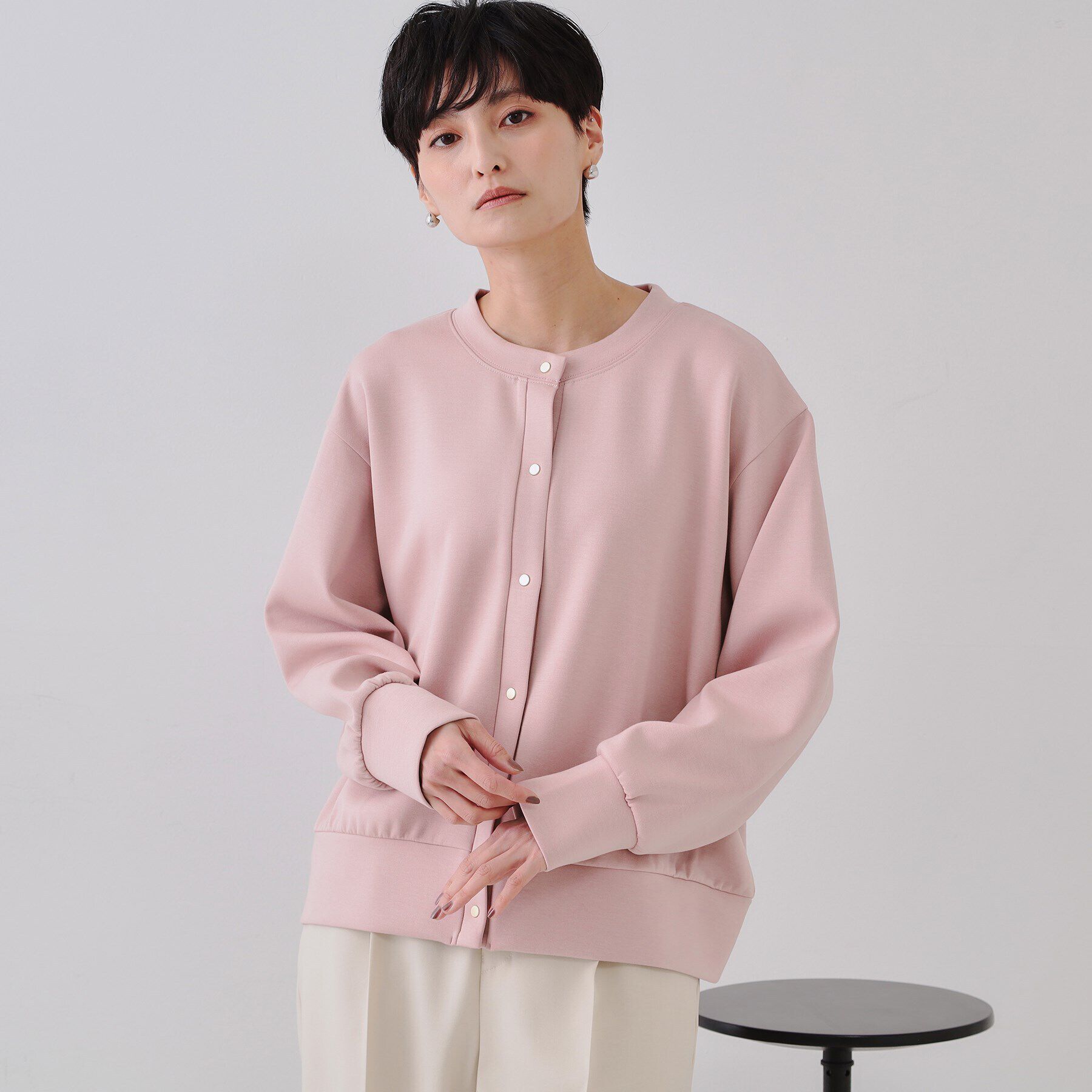 モテ系ファッションメンズ|【オペークドットクリップ/OPAQUE.CLIP】 スナップボタンカーディガン【洗濯機洗い可】