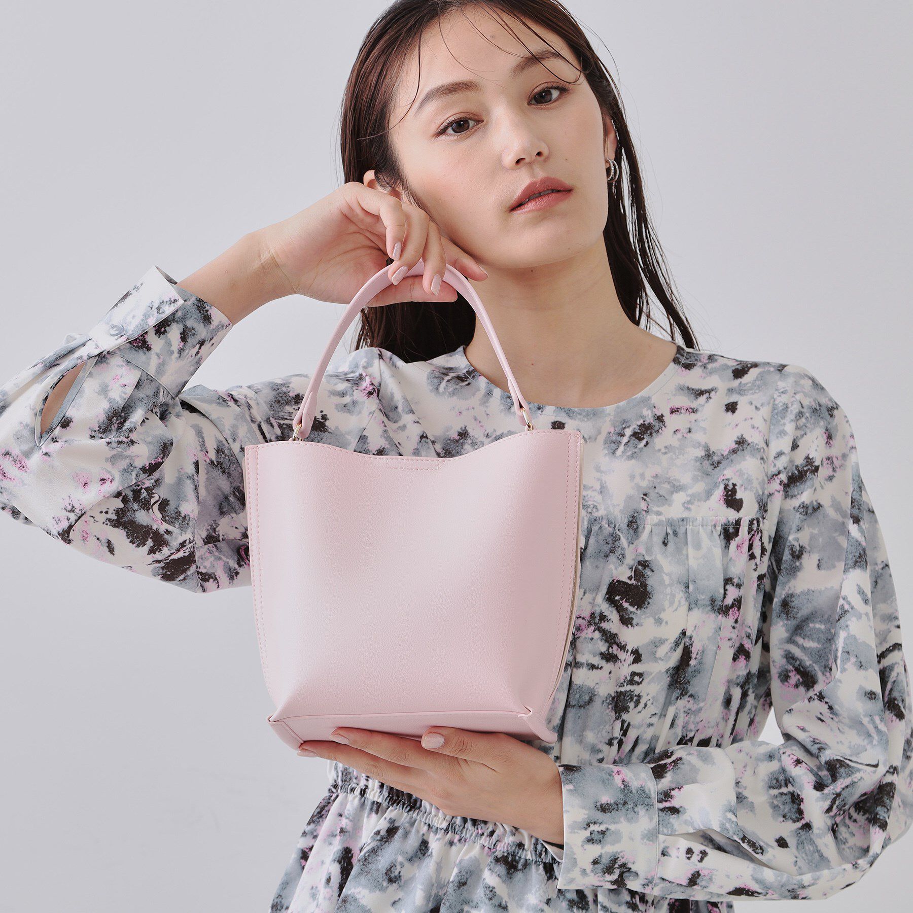 【オペークドットクリップ/OPAQUE.CLIP】 【2WAY】バイカラーワンハンドルミニショルダーバッグ