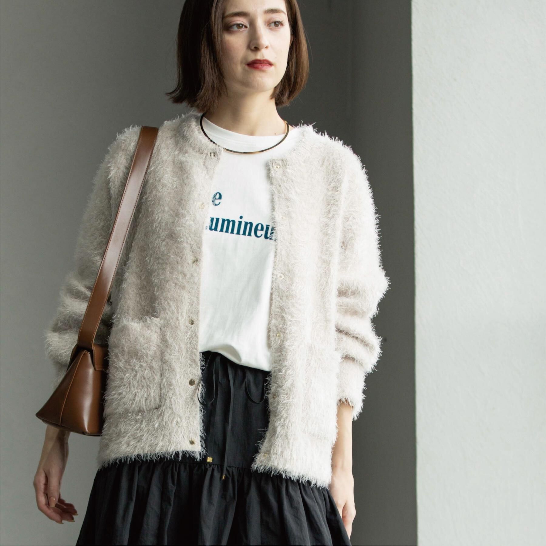 モテ系メンズファッション|【オペークドットクリップ/OPAQUE.CLIP】 シャギーミドルカーディガン【洗濯機OK】《6col》