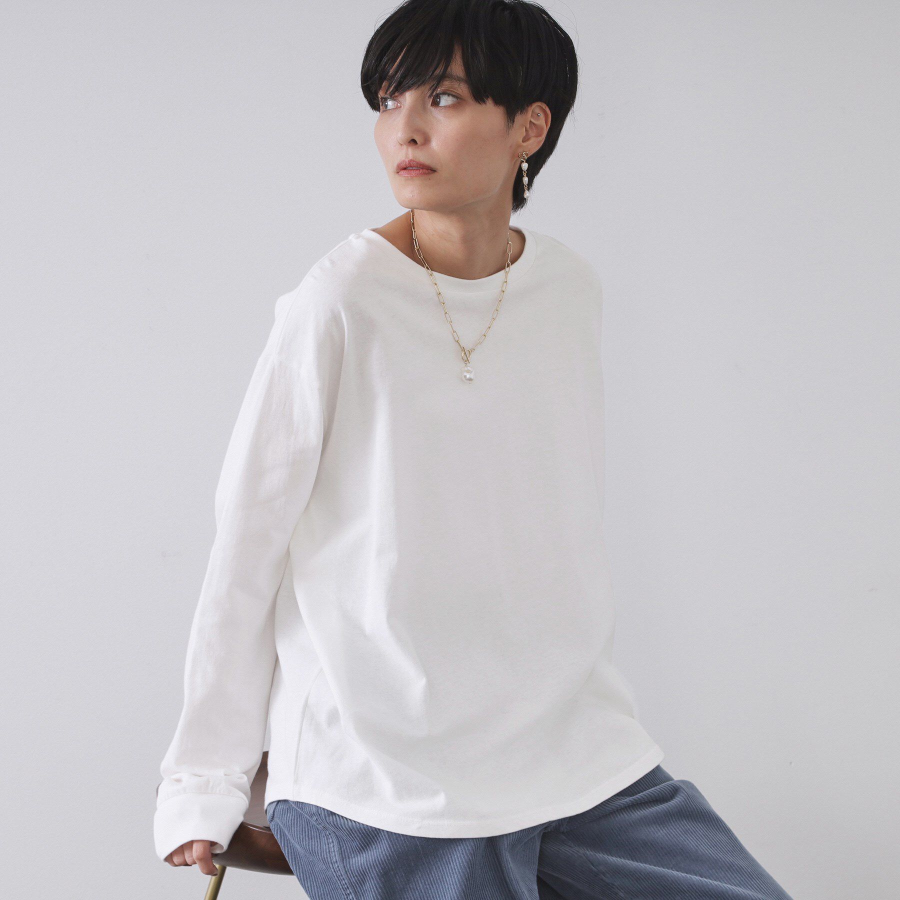 ファッションメンズのイチオシ|【オペークドットクリップ/OPAQUE.CLIP】 リラクシーロングTシャツ【洗濯機OK】