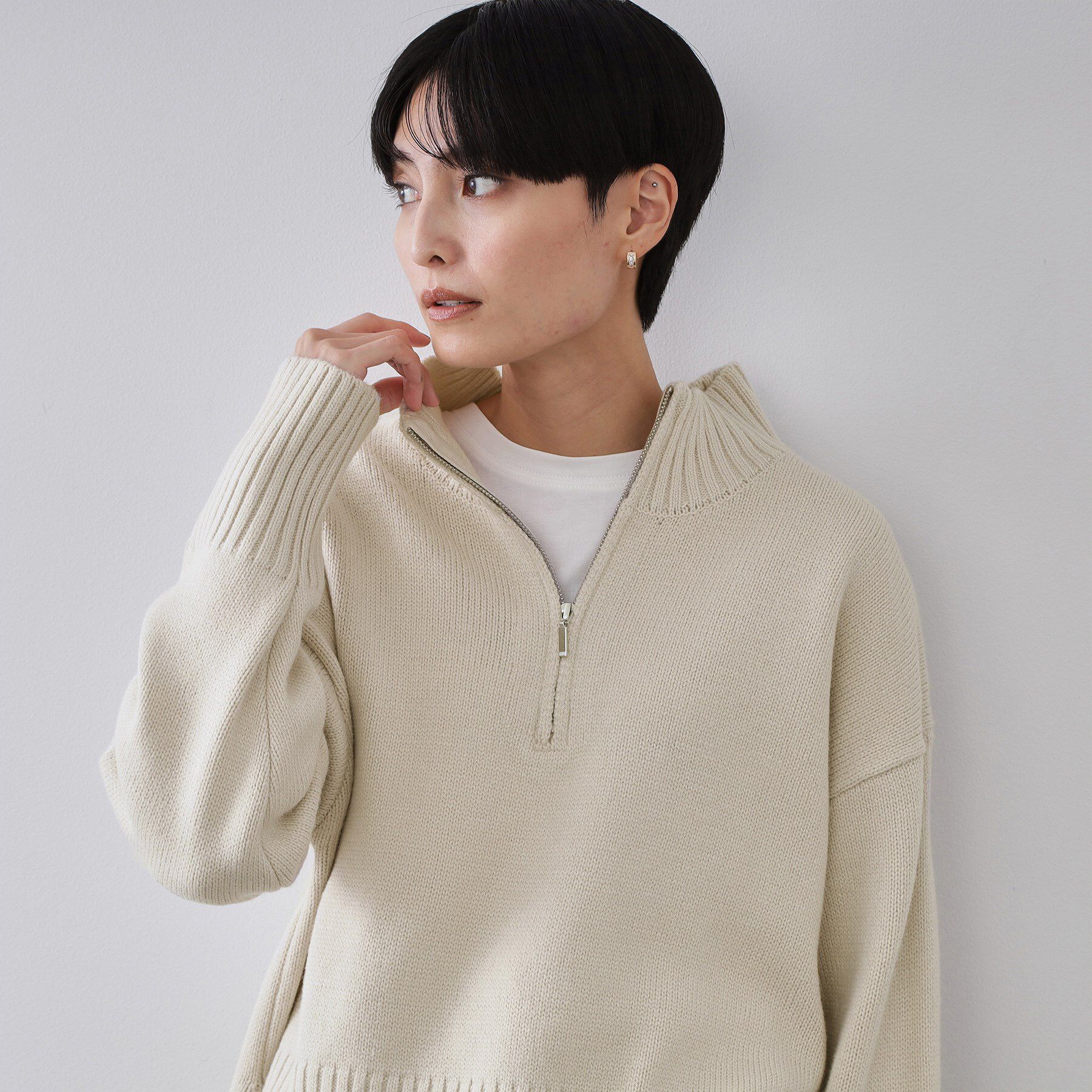 SARA MALLIKA/サラマリカ】 COTTON SCALLOP COLLAR BL：ブラウス