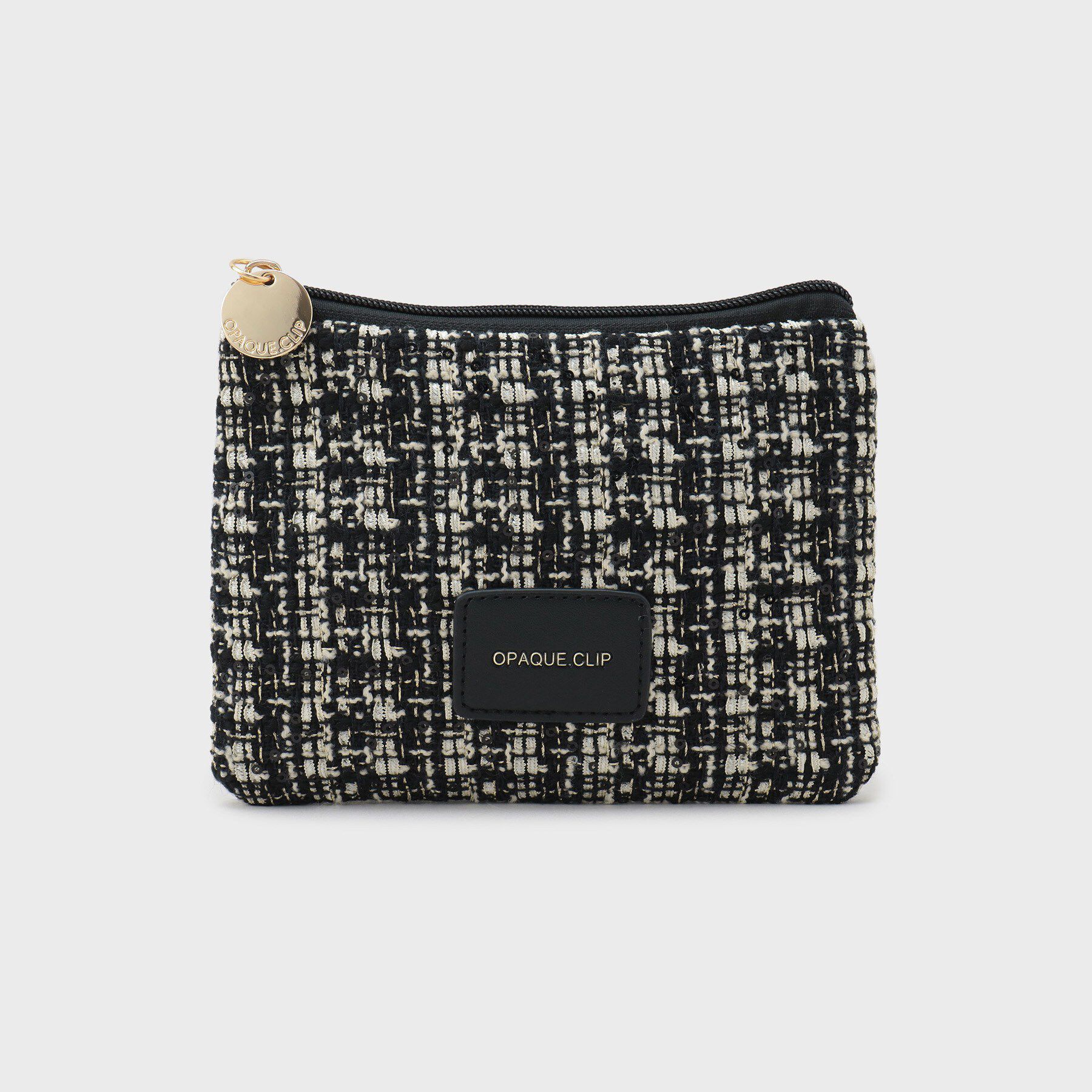 ファッションメンズお薦め|【オペークドットクリップ/OPAQUE.CLIP】 ツイードコンビスクエアポーチ
