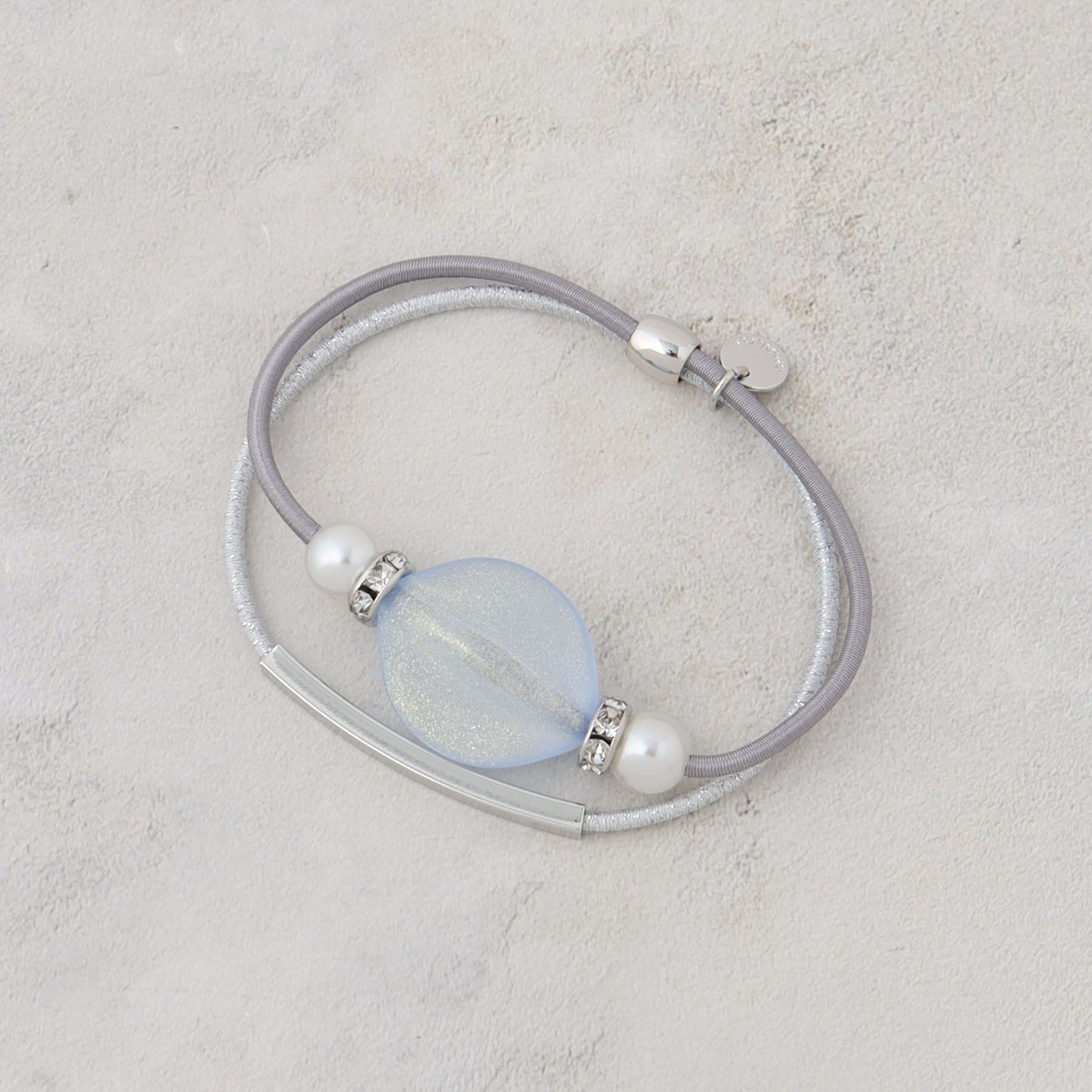 メンズファッションオススメ|【オペークドットクリップ/OPAQUE.CLIP】 クリアラメビーズ2連ゴム