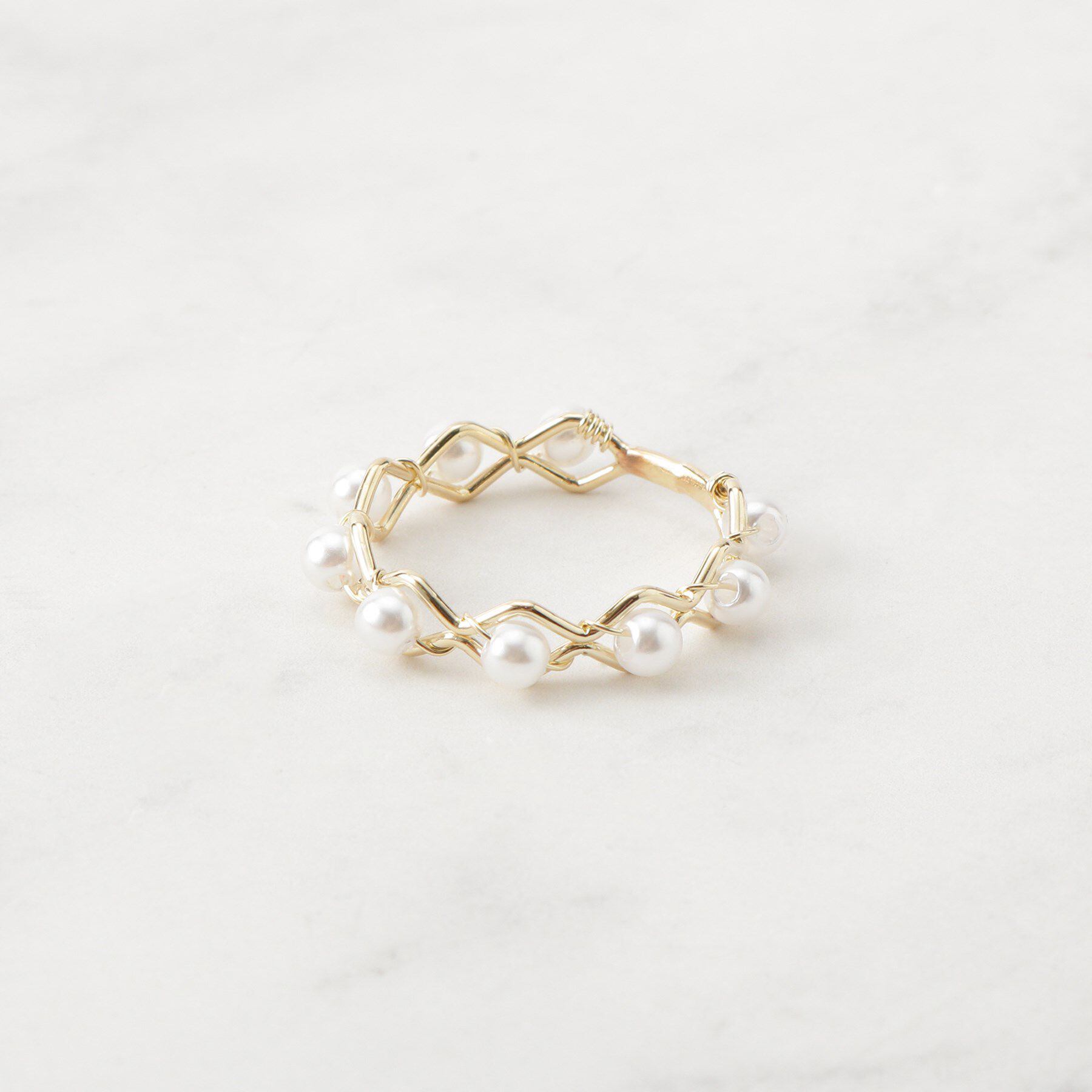 【クチュール　ブローチ/Couture brooch】 プチパール調ゴールドリング