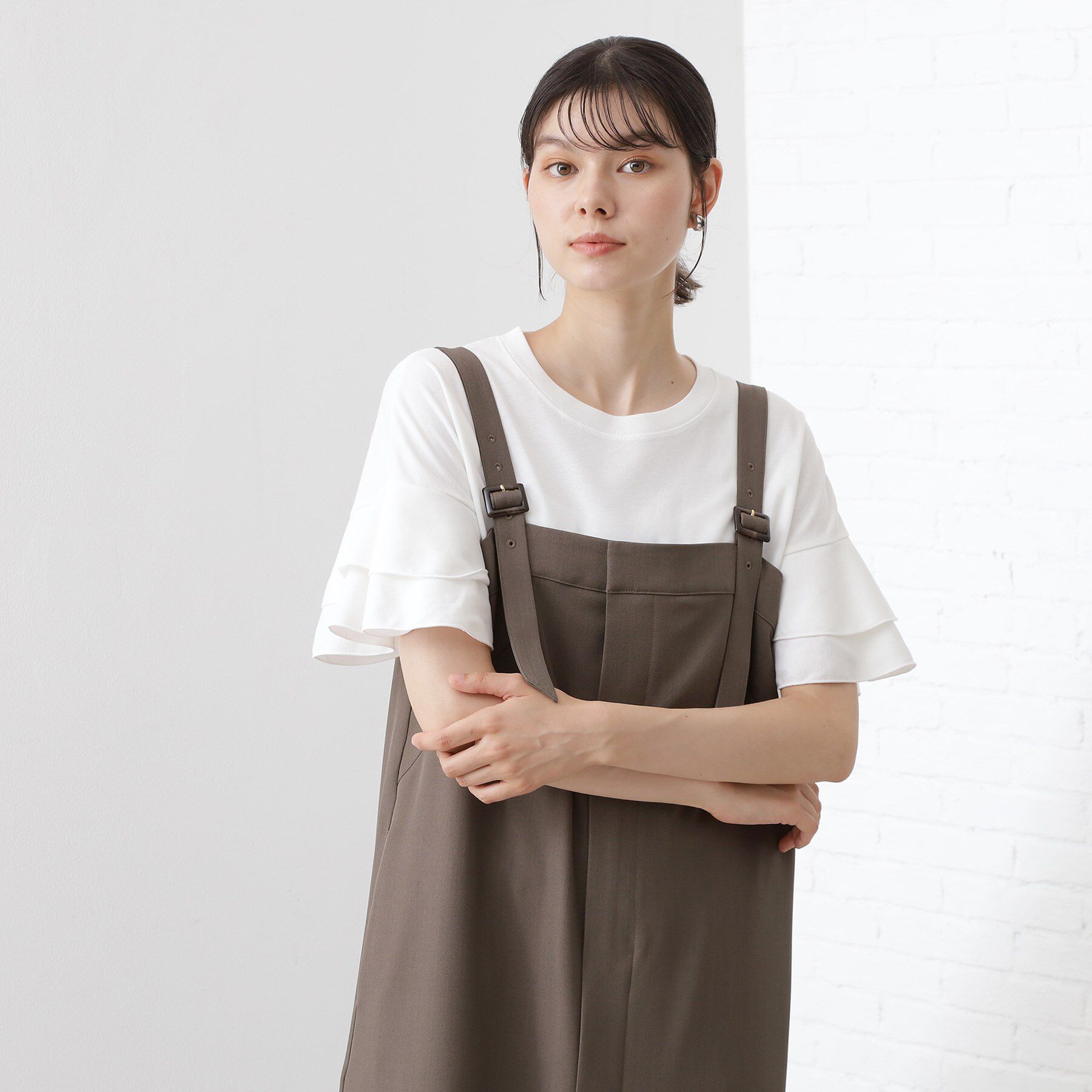 メンズファッションなら|【ザ　ショップ　ティーケー/THE SHOP TK】 【汗染み防止】袖フリルTシャツ【UVカット/洗濯機OK】