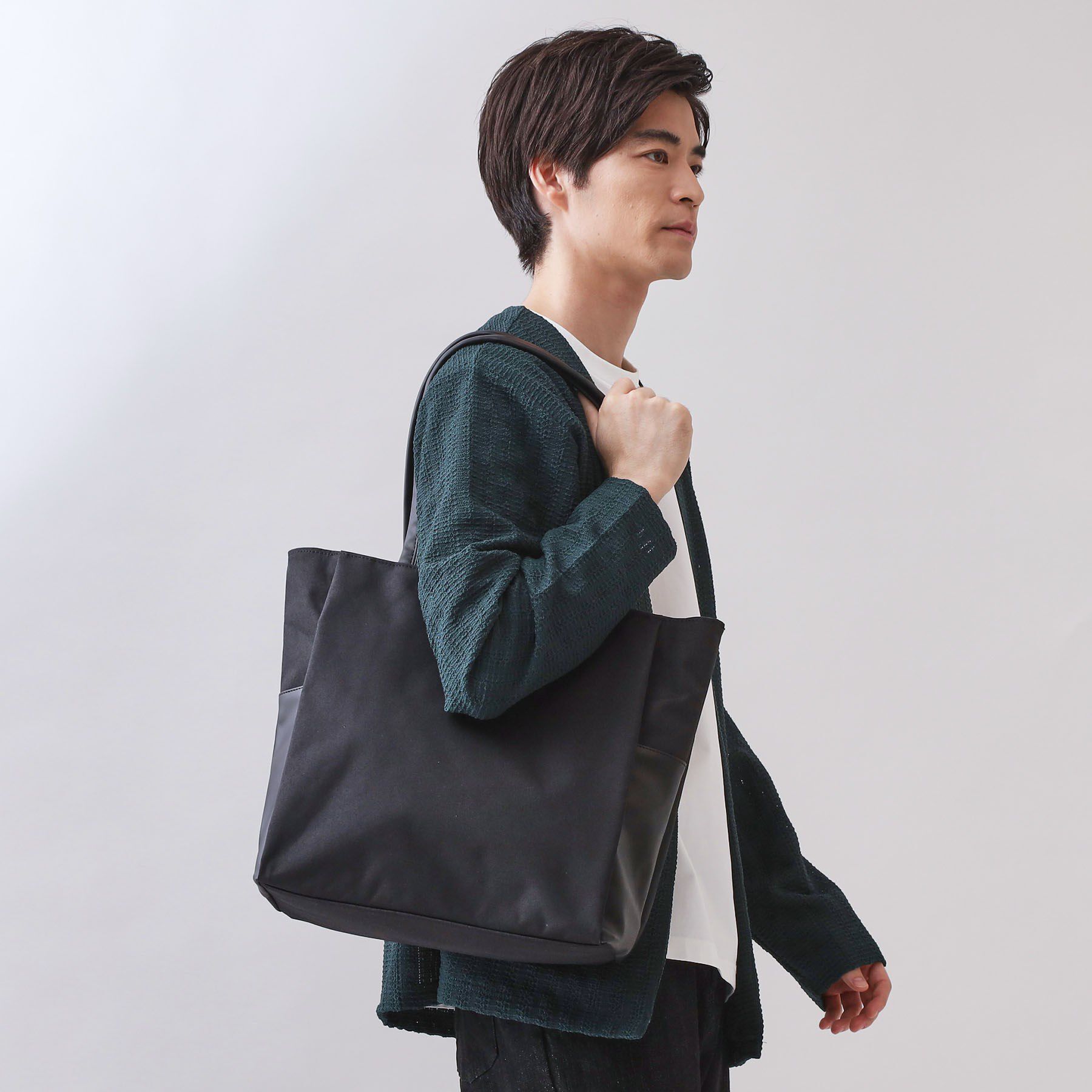 ファッションメンズお薦め|【ザ　ショップ　ティーケー/THE SHOP TK】 10ポケットトートバッグ