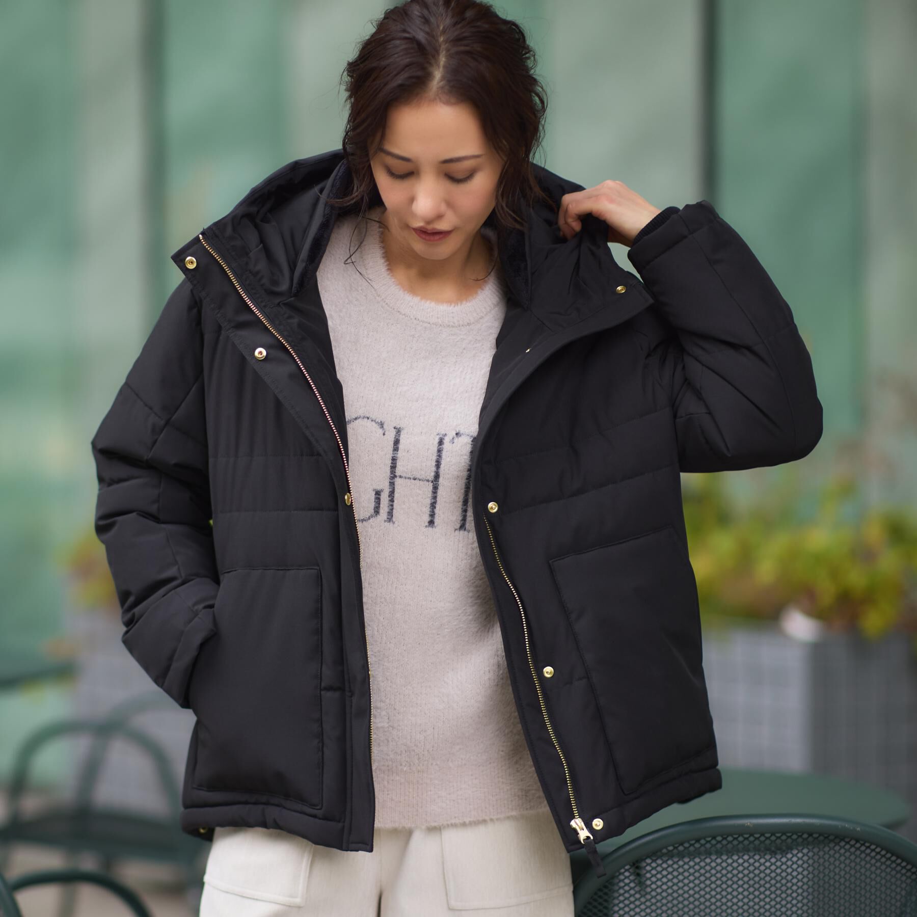 メンズファッションの一押し|【ザ ショップ ティーケー/THE SHOP TK】 【すっきり見えシルエット】上品ふわもこ中綿ブルゾン