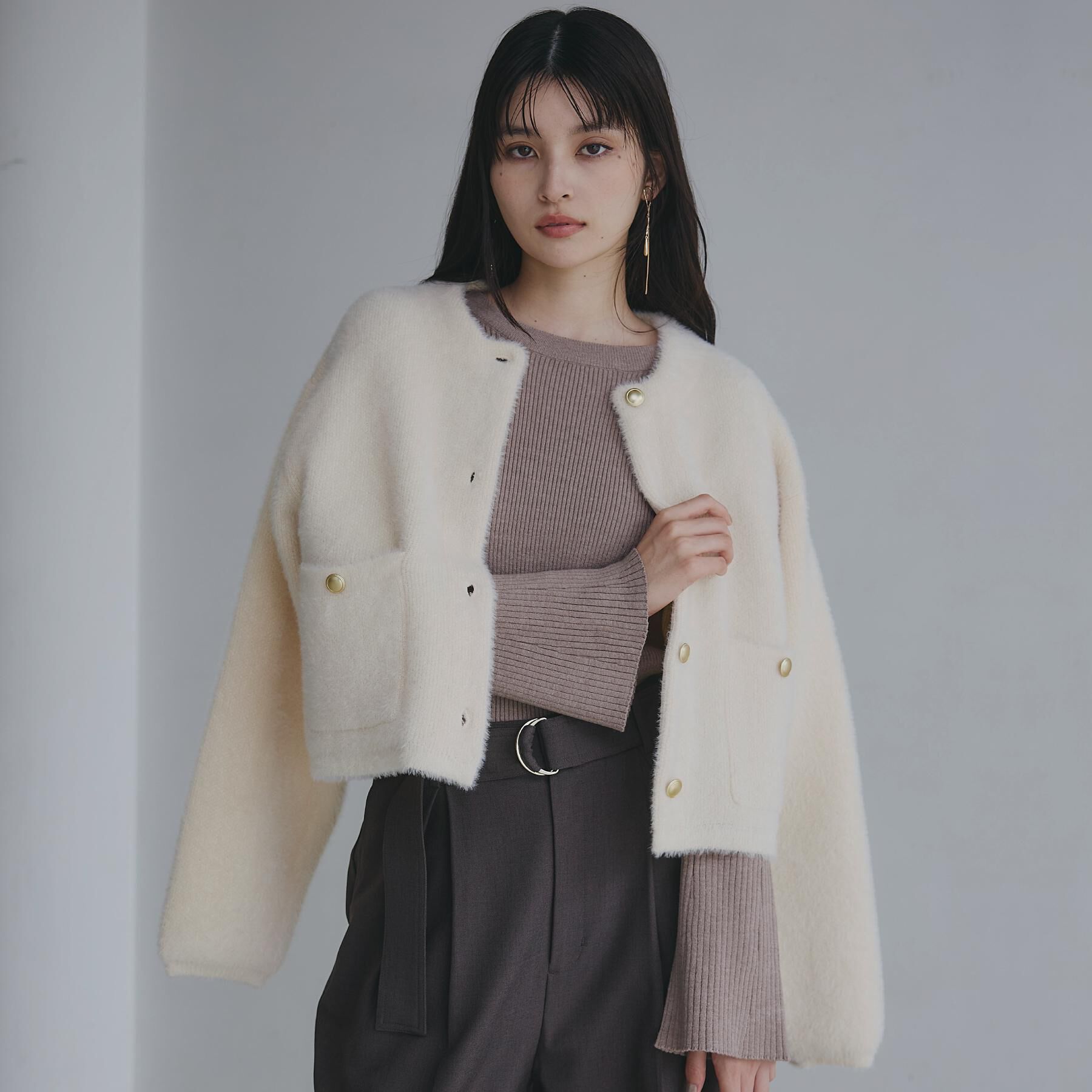 人気メンズファッション|【ザ ショップ ティーケー/THE SHOP TK】 【即戦力】ベロアフェザーカーディガン