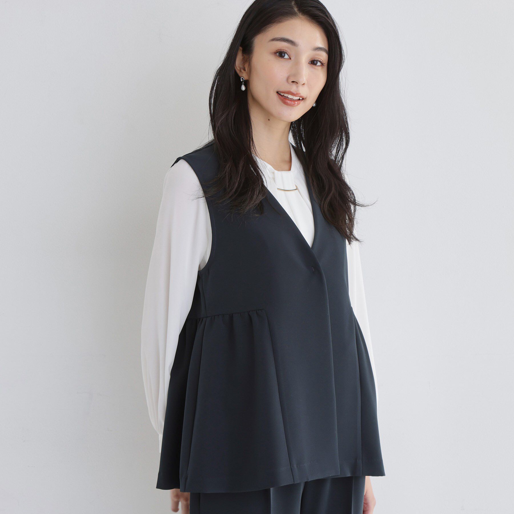 スパンブロード バックプリーツシャツワンピース（Ballsey）｜ルミネの