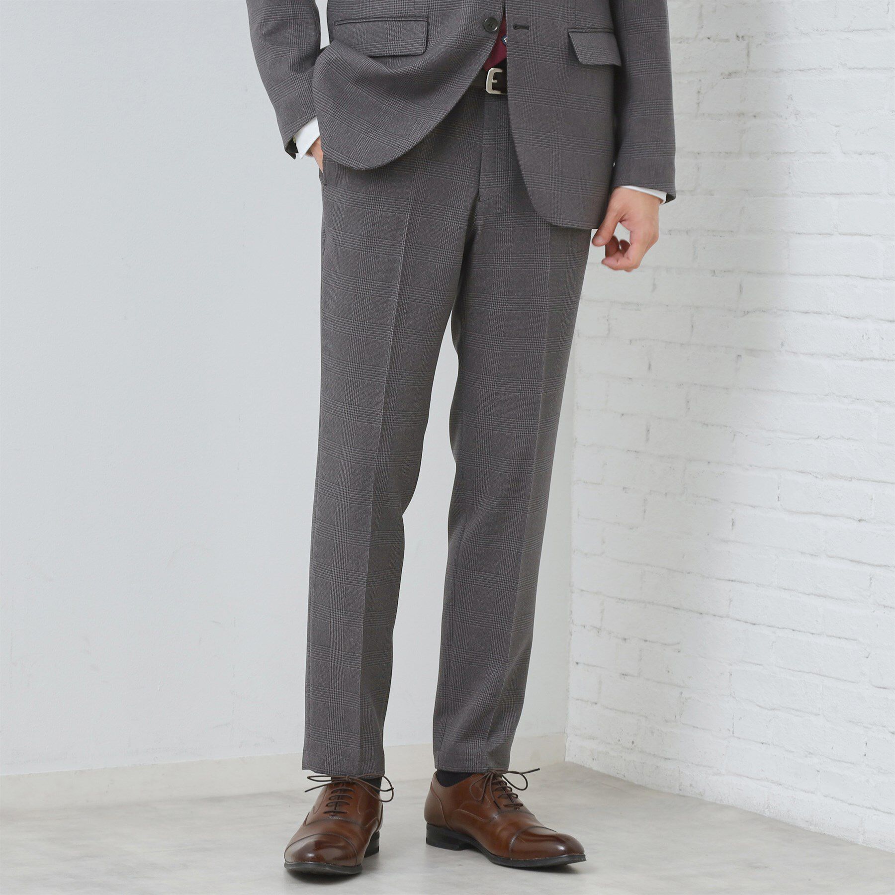 メンズファッションの一押し|【ザ　ショップ　ティーケー/THE SHOP TK】 【セットアップ可/防シワ/洗濯機OK】AVANT WOOLYグレンチェックスラックス