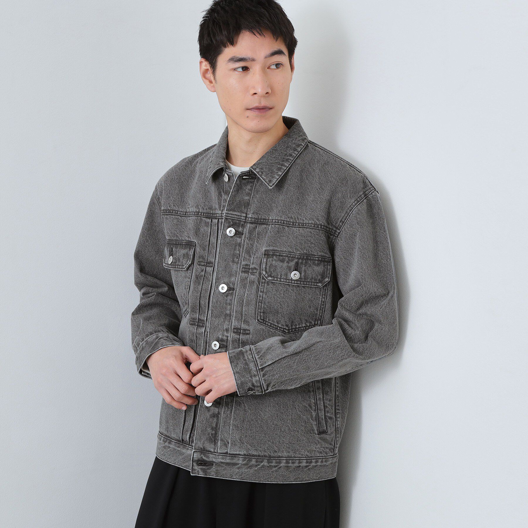 ファッションメンズお薦め|【ザ　ショップ　ティーケー/THE SHOP TK】 【大人にも取り入れやすい】デニムジャケット セットアップ可/洗濯機OK