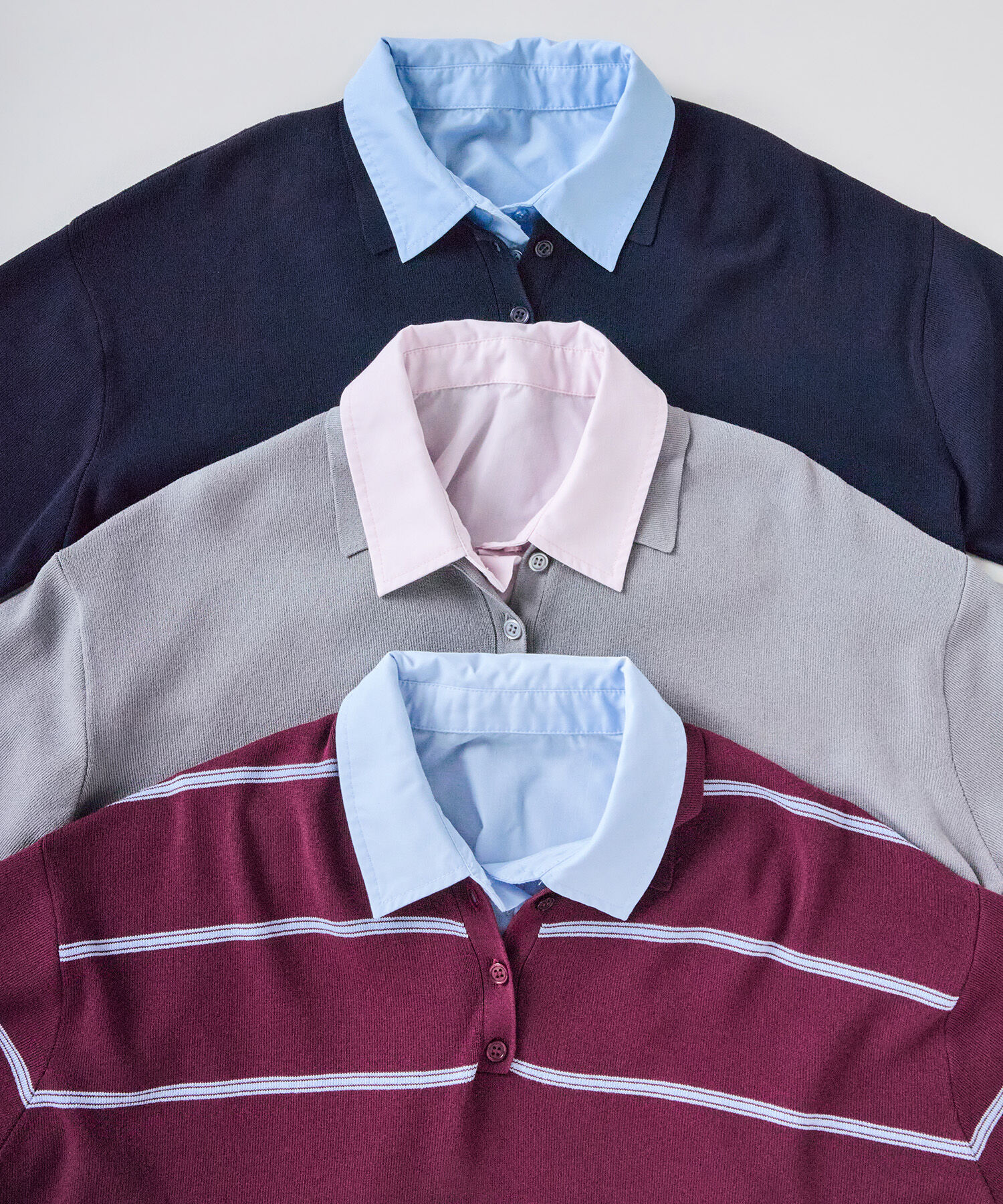 【エヌ　ナチュラルビューティベーシック/N.Natural Beauty Basic】 シャツレイヤード風ニット