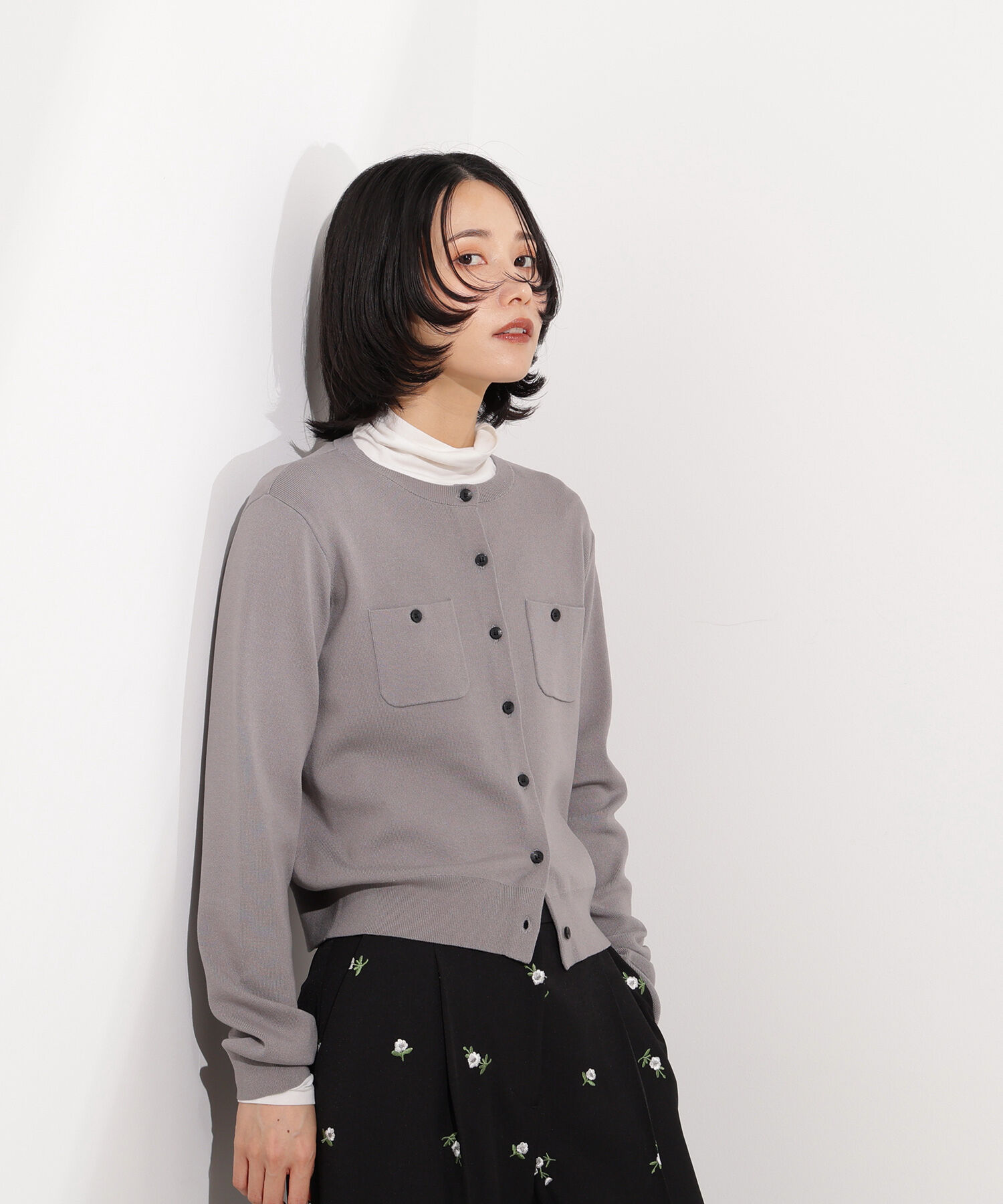 【エヌ　ナチュラルビューティベーシック/N.Natural Beauty Basic】 ベーシックポケットカーディガン