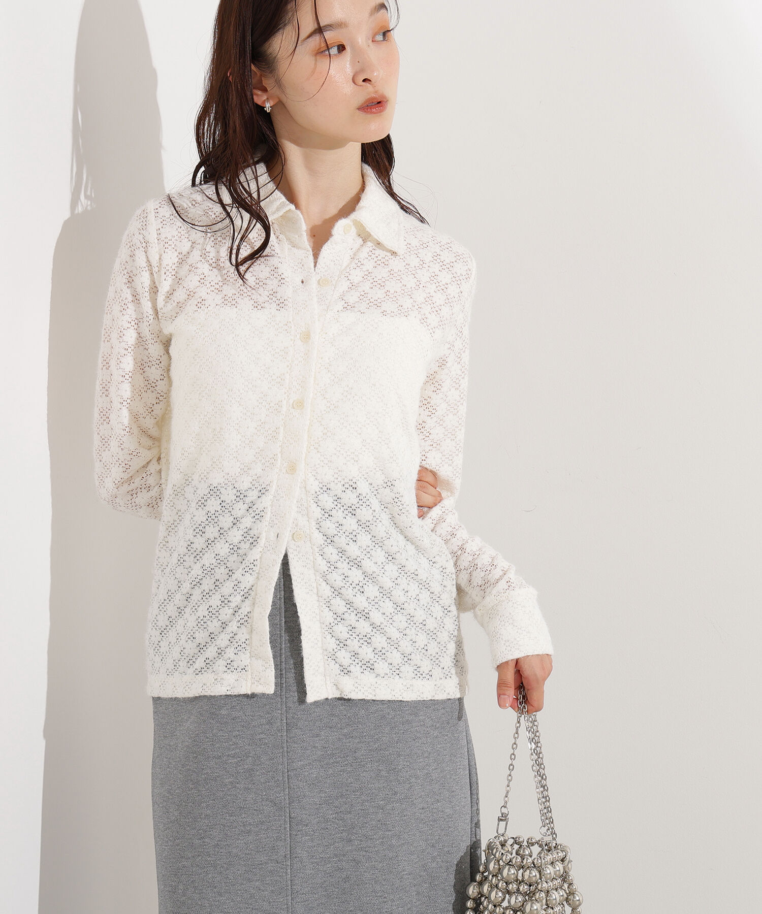 メンズファッションなら|【エヌ　ナチュラルビューティベーシック/N.Natural Beauty Basic】 起毛レースシャツ